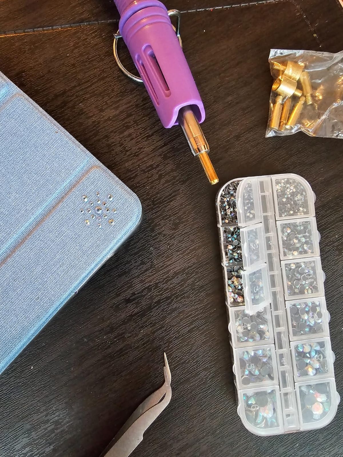 Hotfix Applicator Tool DIY Hot Fix Rhinestone Setter Hot Fixed Kit 6000 Pcs 30/20/16/12/10/6SS 16 Colors Bigger Crystal Gems Picker Bedazzler Kit with Rhinestones Bedazzler Gun customer photo 1