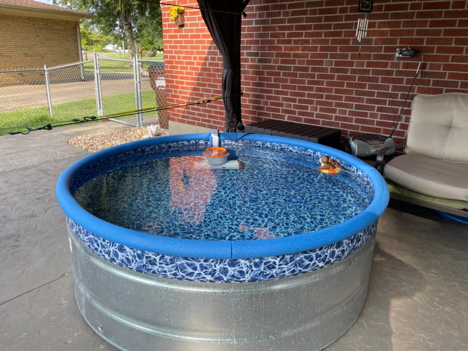 Stock Tank Pool Liner - Galvanized Stock Tank Protective Liner (6ft Round) customer photo 2