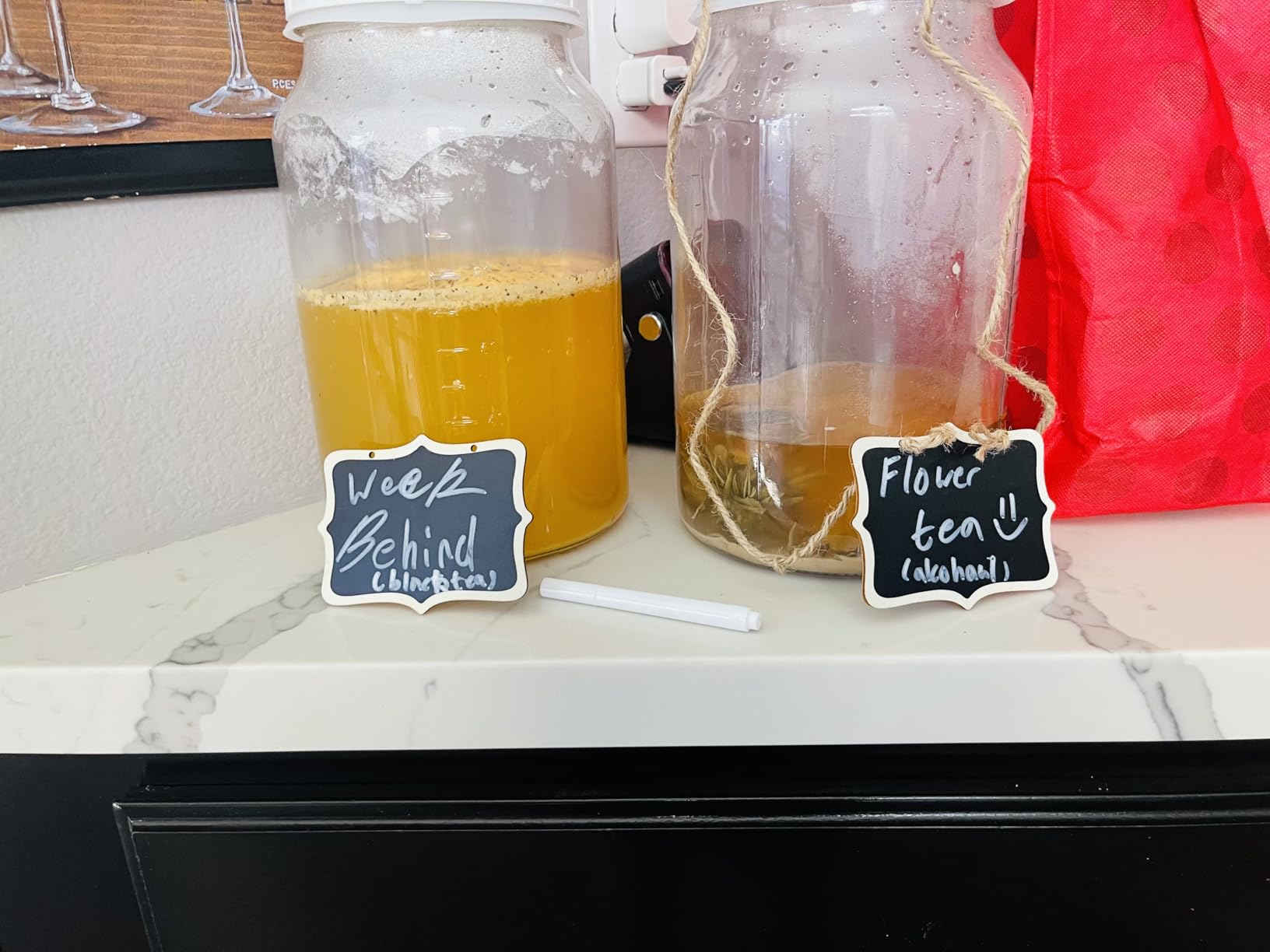 2 Gallon Fermentation Jar with Airlocks, Wide Mouth Glass Jar (7600ML) customer photo 2