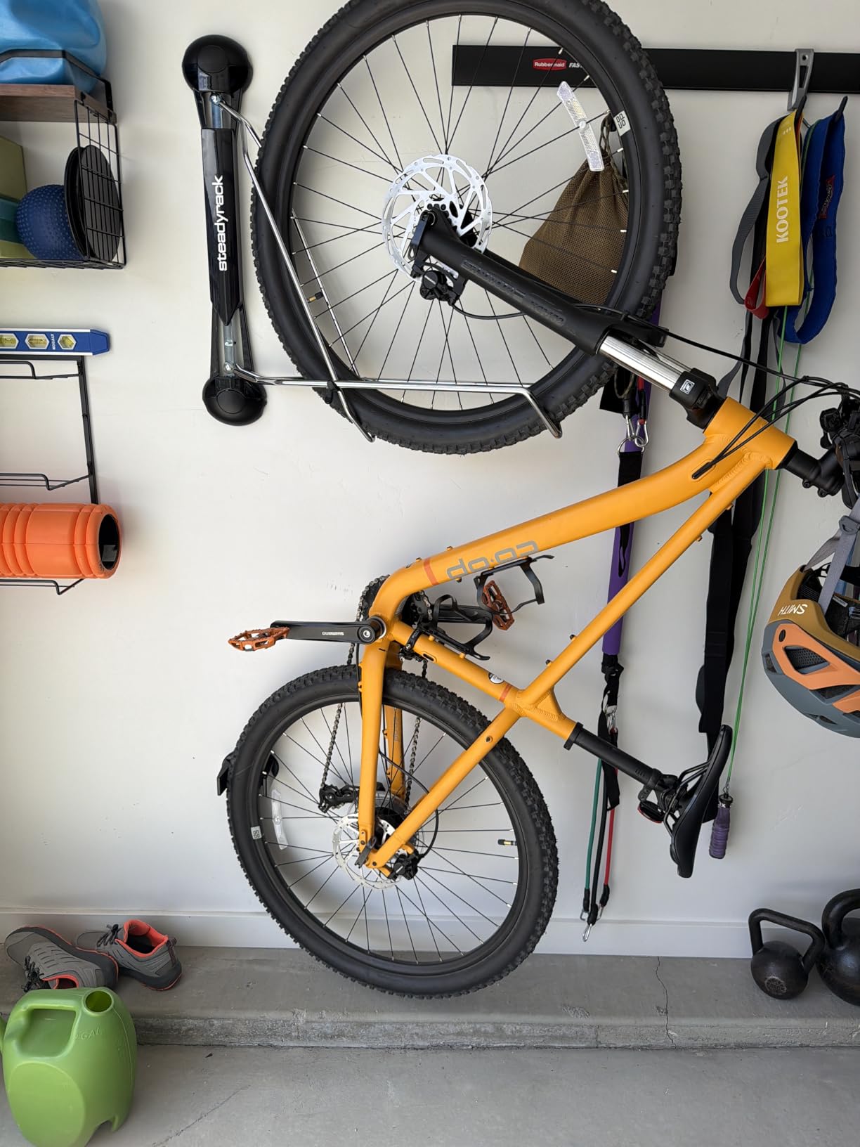 Steadyrack Bike Rack for Road Bikes - The Original Wall Mounted Vertical Bike Storage - Fits Narrow Tires - Space Saving Pivot Design - Heavy-Duty Steel Rack for Indoor Garage, Apartment or Home Use customer photo 1