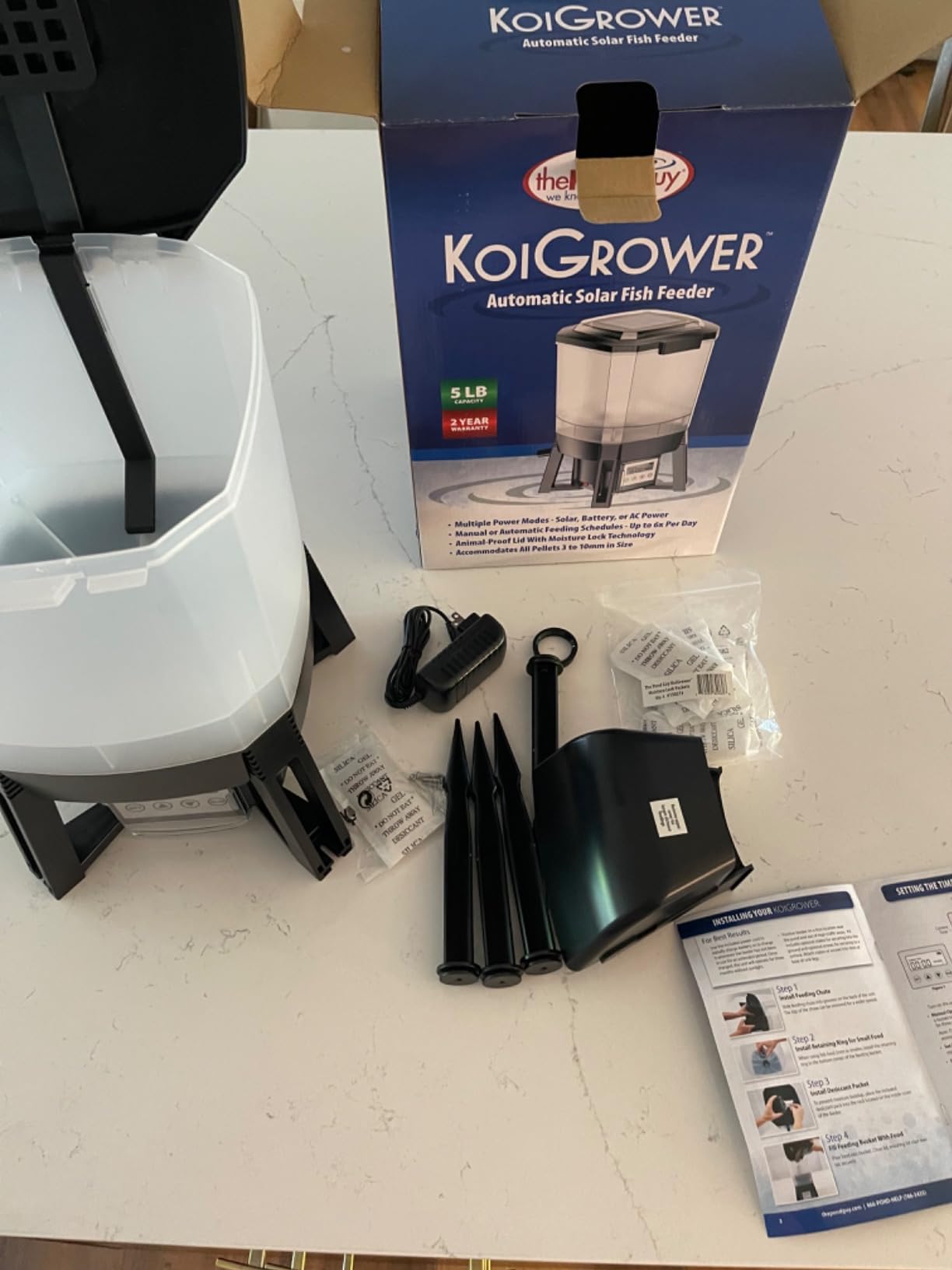 The Pond Guy KoiGrower Automatic Pond Fish Food Dispenser, 5 Gallon customer photo 2