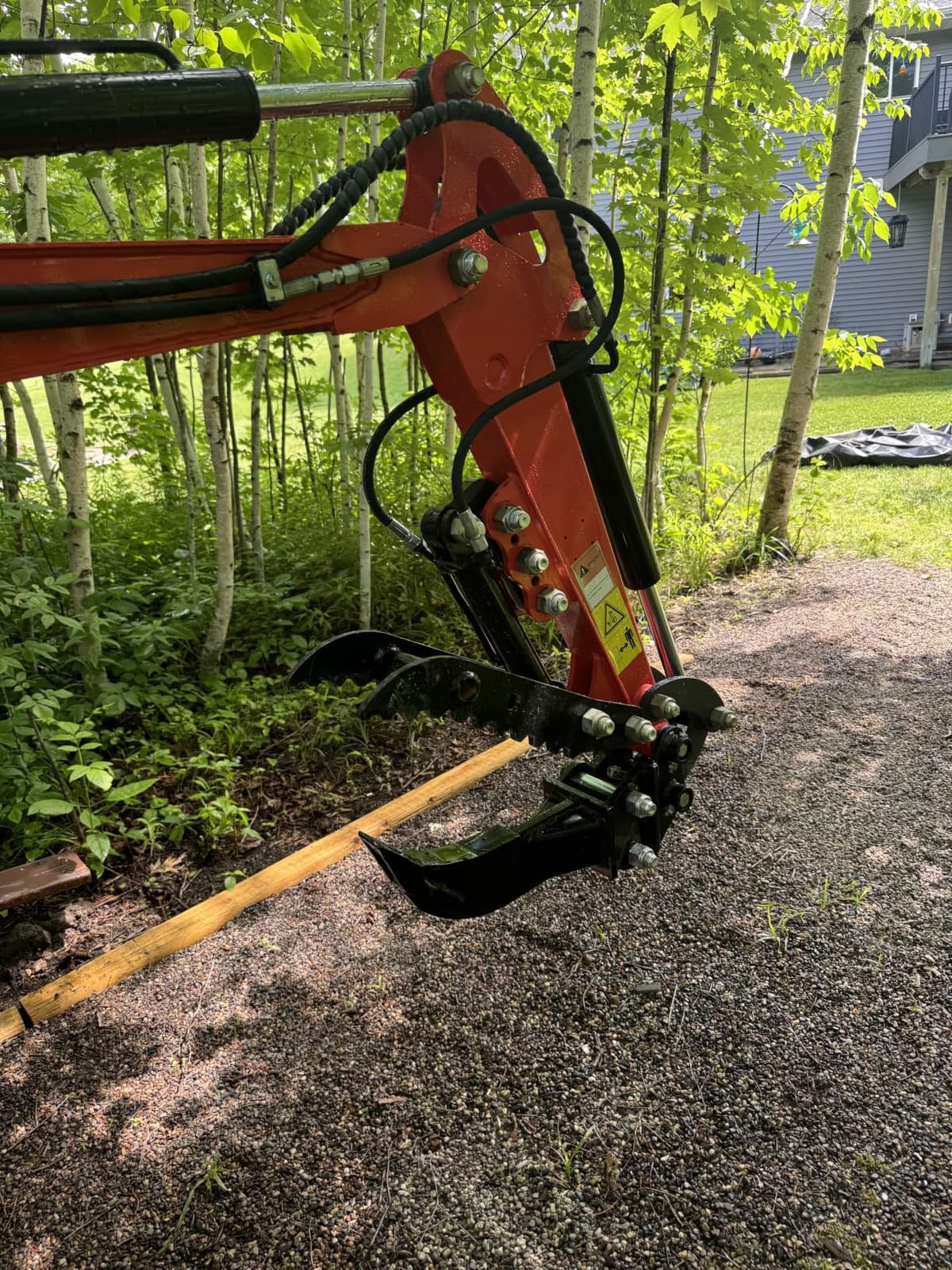 Mini Excavator Accessories Ripper, Single Hook Backhoe, Span: 3.54in,Hole Diameter: 0.98in,Center Wheelbase: 3.46in, Suitable for Mini Excavators for 1 to 1.5 Tons customer photo 1