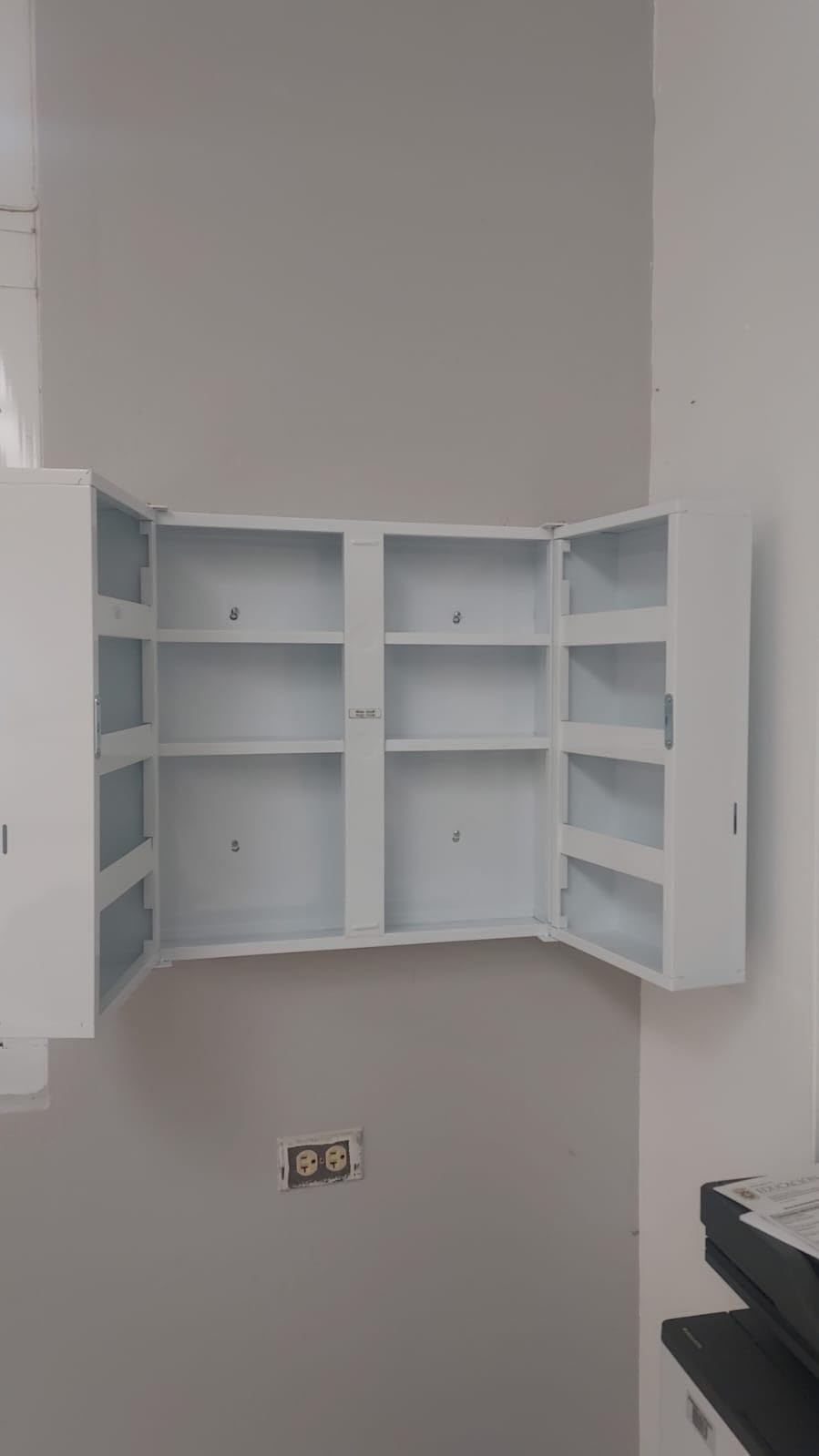 Large Locking Medicine Cabinet, 11 Shelves, Metal, Wall Mounted customer photo 1