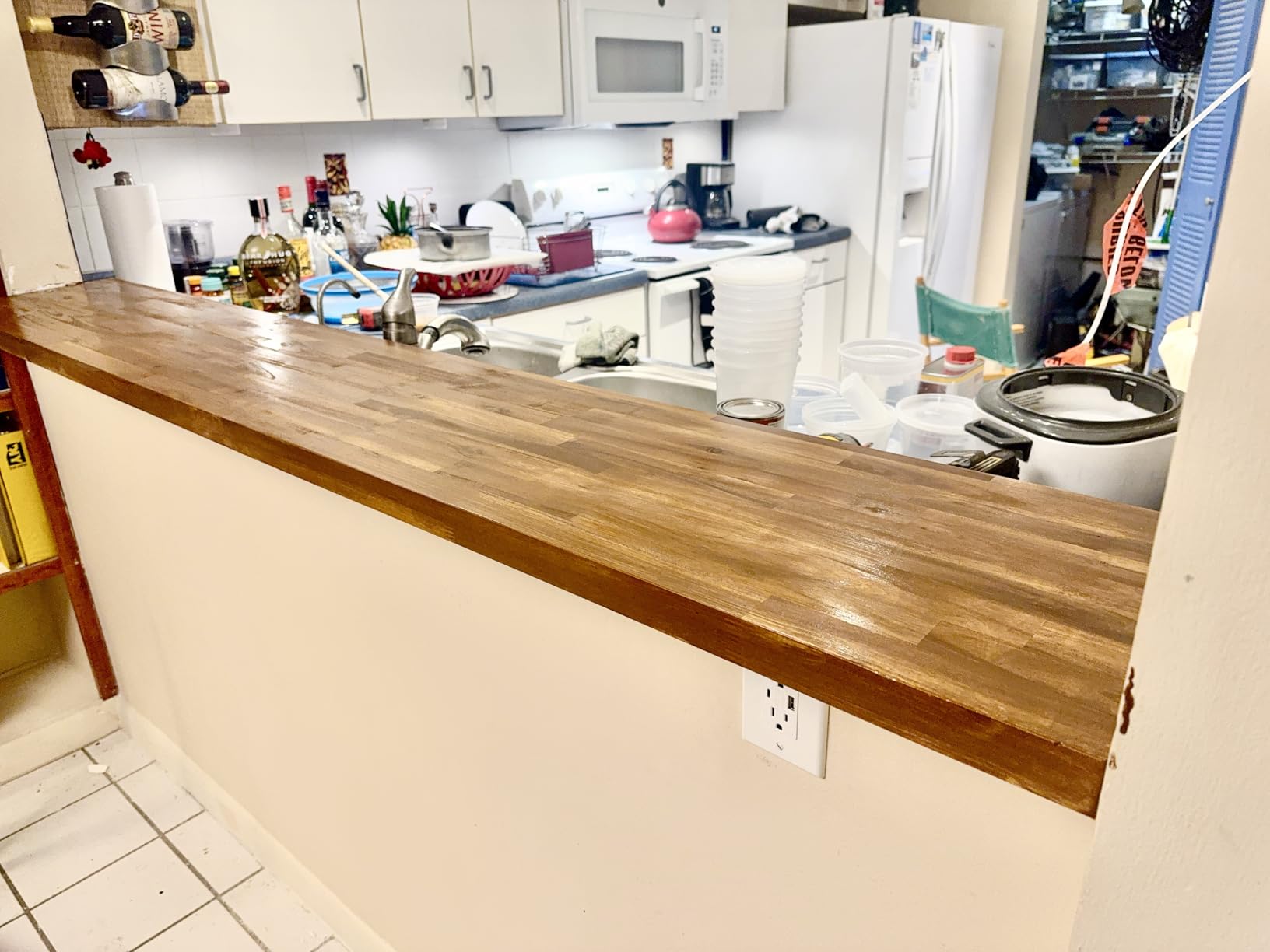 Howizz Acacia Butcher Block Countertop 72 x 36 x 1.5 Inches, Unfinished Solid Wood Table Top for DIY Desk Top, Workbench Top, Kitchen Countertop customer photo 2
