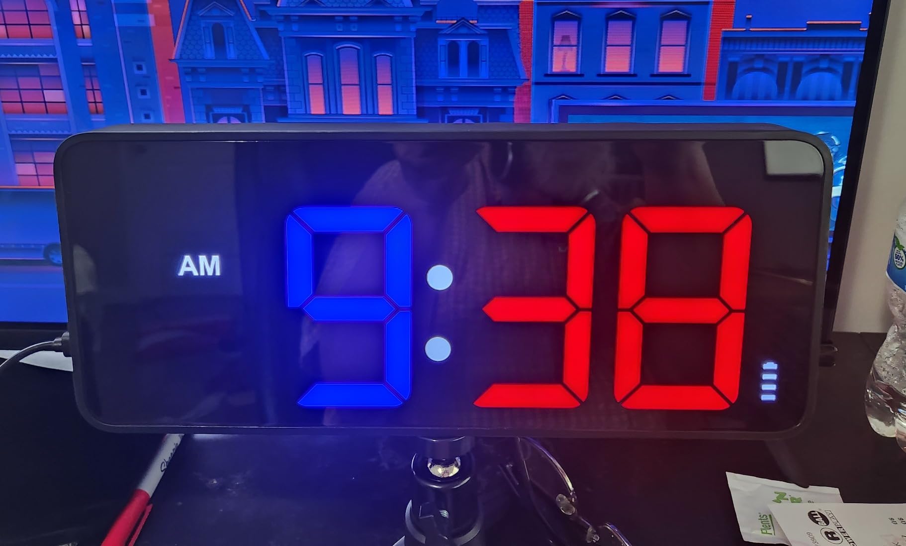 ANJANK 11'' Large Digital LED Scoreboard Electronic Score Keeper Clock, Countdown/up, with Powerful Battery, 4 Mounting Options, for Corn Hole/Ping Pong/Basketball Sports, Gym, Indoor & Outdoor Games customer photo 2