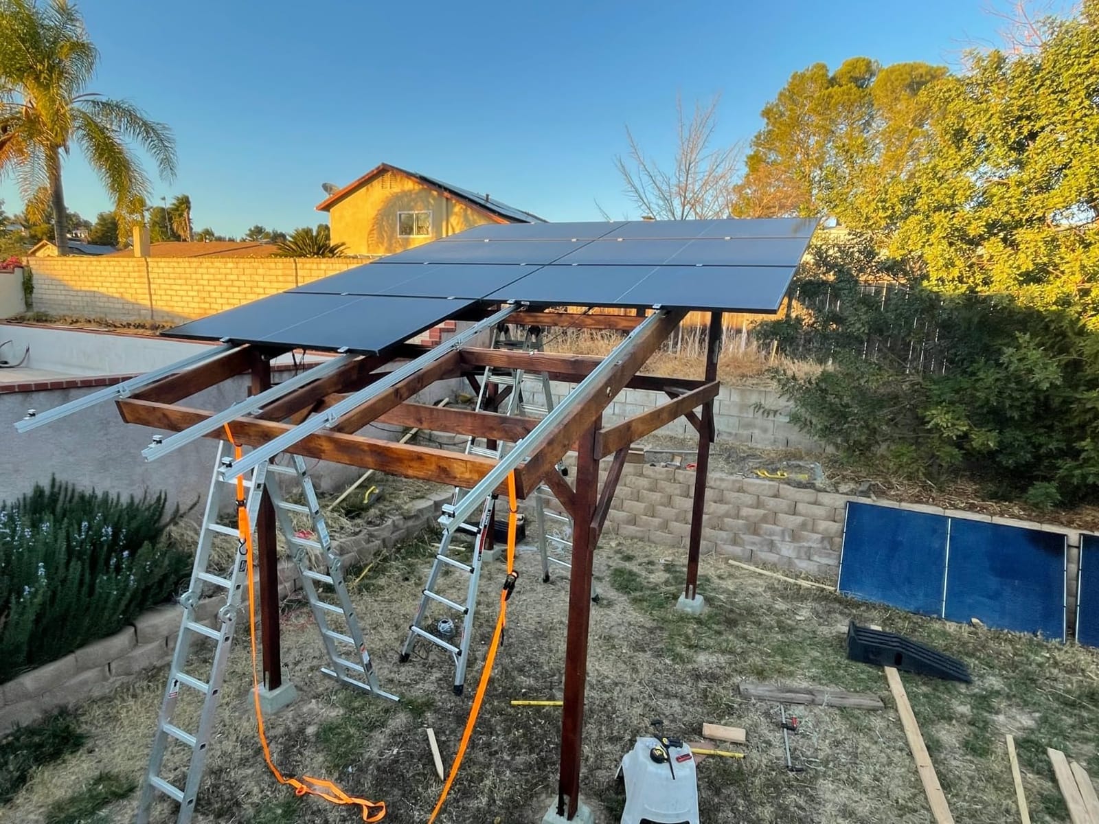 Tandefio Solar Panel Mounting Kit for 8-10 Solar Panels, Panel Kit for Shingle Roof, Adjustable with Clamps, L Shape Brackets, 88 Inch Rails(Silver) customer photo 1