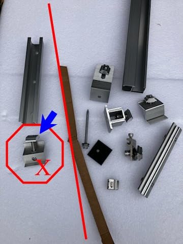 Tandefio Solar Panel Mounting Kit for 8-10 Solar Panels, Panel Kit for Shingle Roof, Adjustable with Clamps, L Shape Brackets, 88 Inch Rails(Silver) customer photo 2