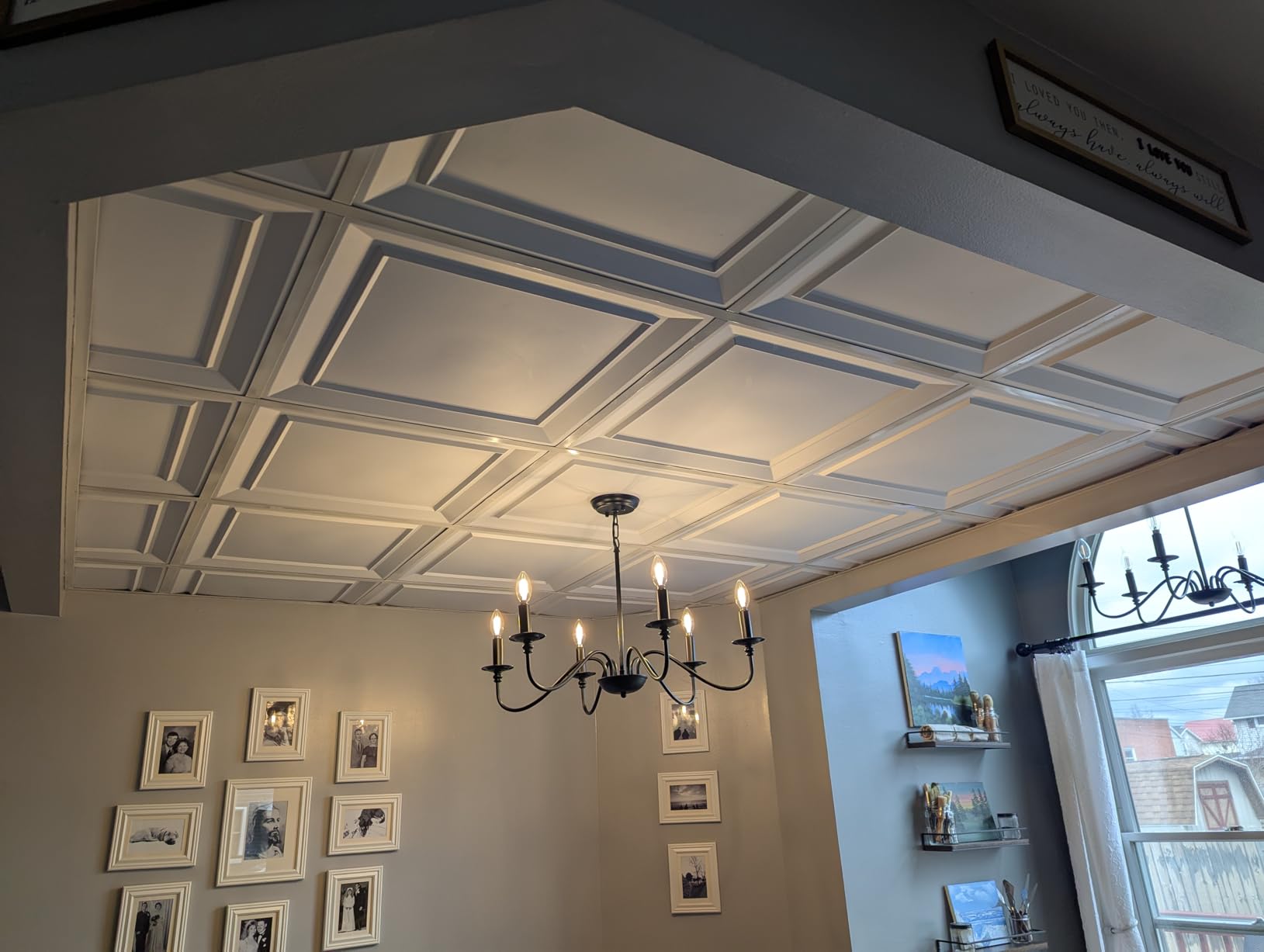 Art3dwallpanels Ceiling Tiles, 24 x 24 Inch, 12 Pcs, White customer photo 1