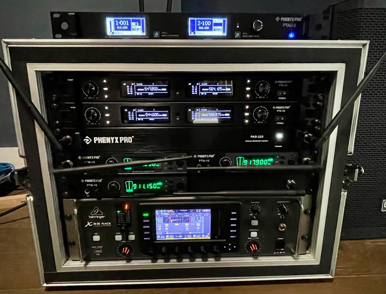 Phenyx Pro Dual True Diversity Auto Scan Wireless Microphone System PTAU-2 | Dynamic Handheld Mics, ID Lock, Tunable Power Level, Spectrum Analyzer, Mics for Stage, Studio Recording, Church, Wedding, DJ customer photo 1