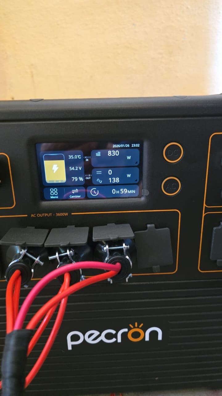 PECRON Portable Power Station 3072Wh E3600LFP, 5x3600W AC Outlets Power Station, LiFePO4 Battery Backup Expanded to 18.43kWh, Fast Charging Solar Generator for Home Use, RV, Camping, CPAP, Emergencies customer photo 2