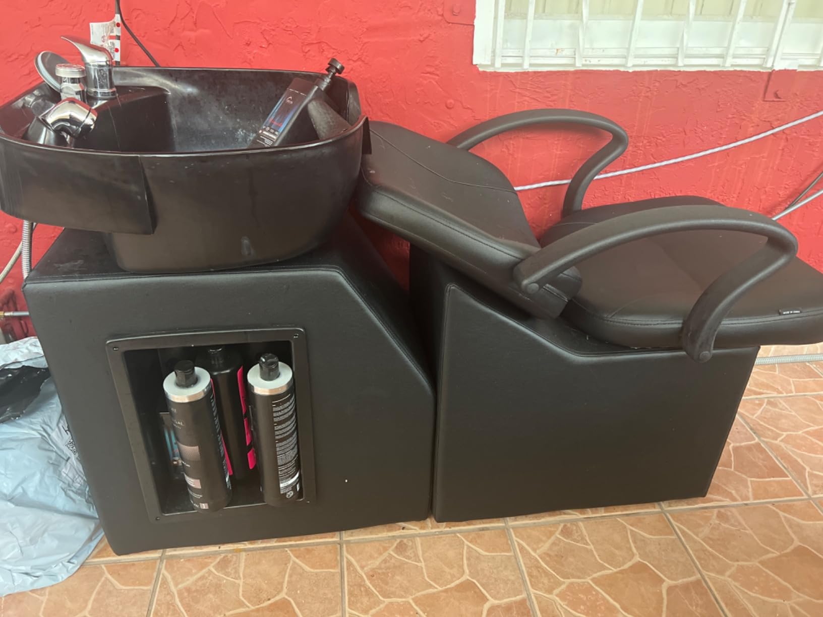 ABS Plastic Shampoo Bowl Chair, Barber Backwash Chair, Hair washing station for Spa Beauty Salon customer photo 1