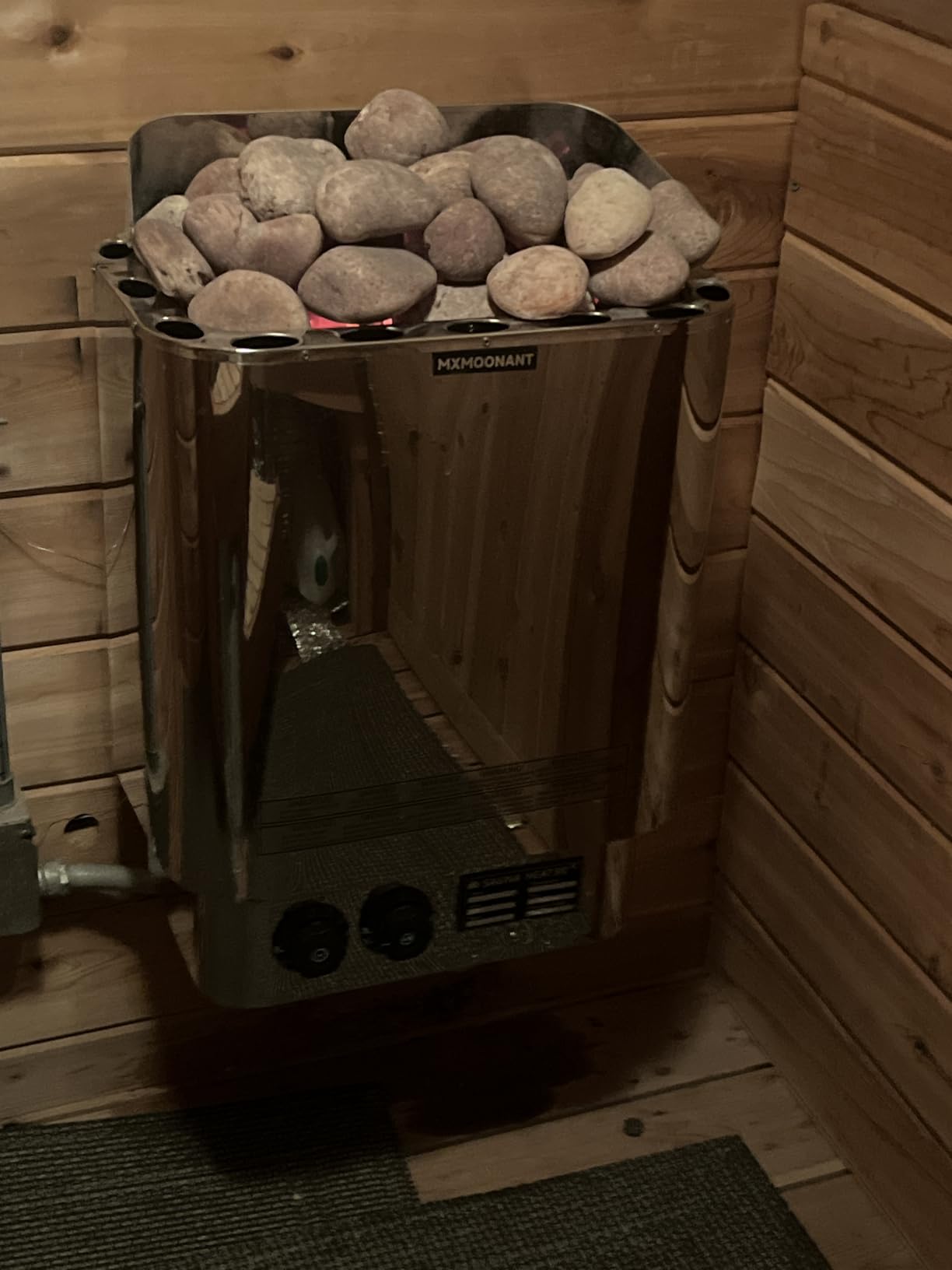 Mxmoonant Sauna Heater, 9KW 220V Electric Sauna Heaters Dry Sauna Bath, Internal Knob Control, 86-230°F Temp Range, Max. 425 Cu.ft Sauna Room for Home Hotel Spa with Sauna Hygrothermograph customer photo 1