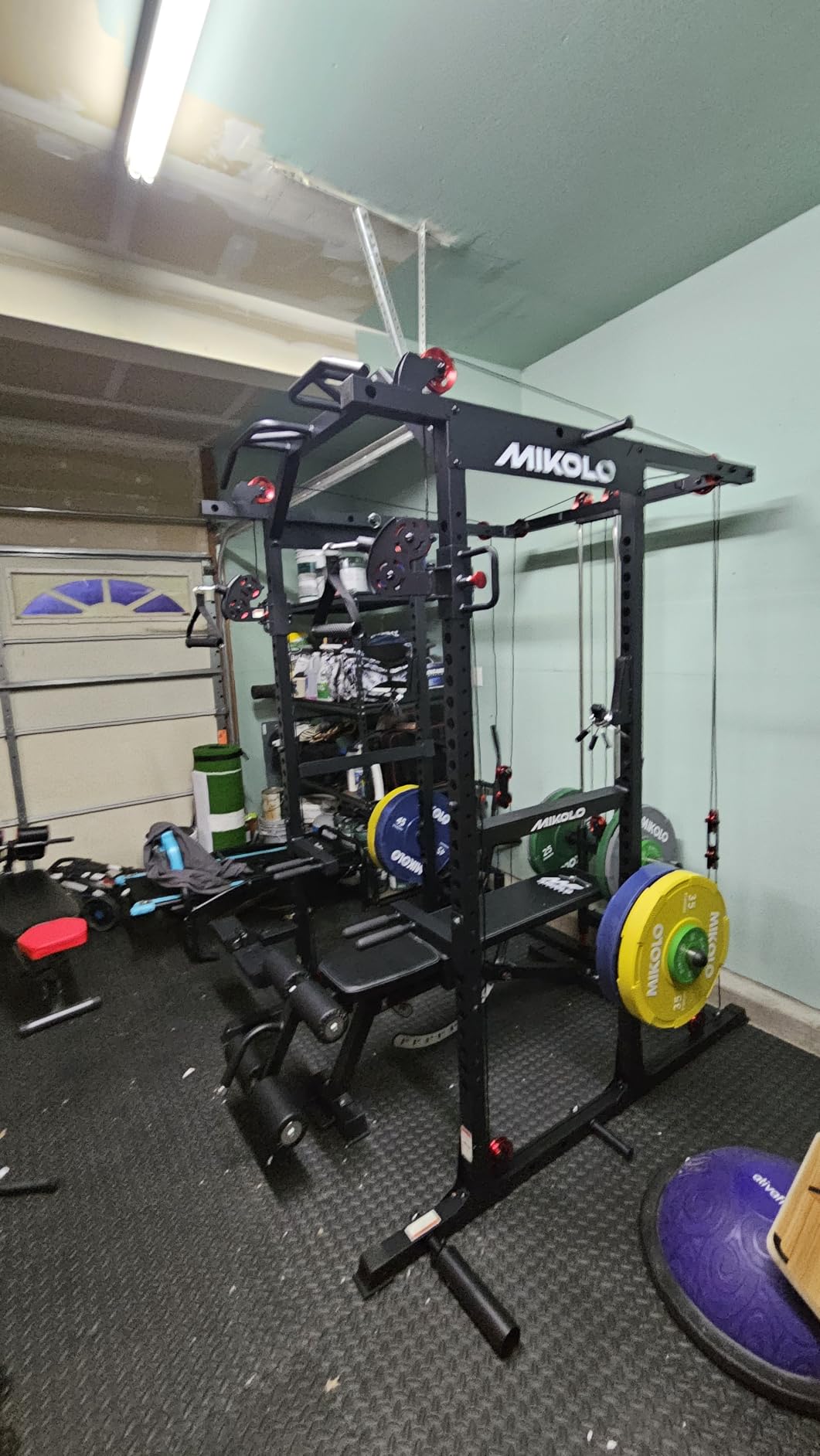 Mikolo K6 2.0 Power Cage, Power Rack with Cable Crossover System, 2000LBS Squat Rack with LAT Pull Down System, Functional Trainer with Aluminum Pulley System for Home Gym customer photo 1