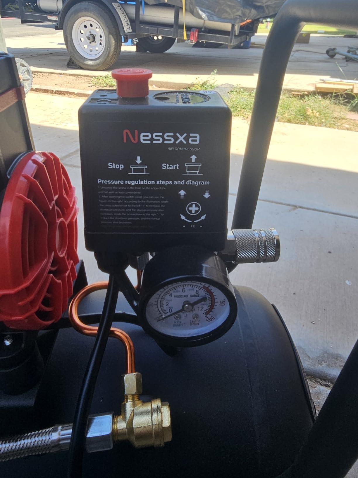 8.1 Gallon Ultra Quiet Air Compressor, 1.5HP 4.52 CFM, Max 115 PSI Oil-Free Air Compressor Tank, 110V/60hz, 70dB Air Compressor for Car Repair, Spray Painting, Woodwork Nailing customer photo 2