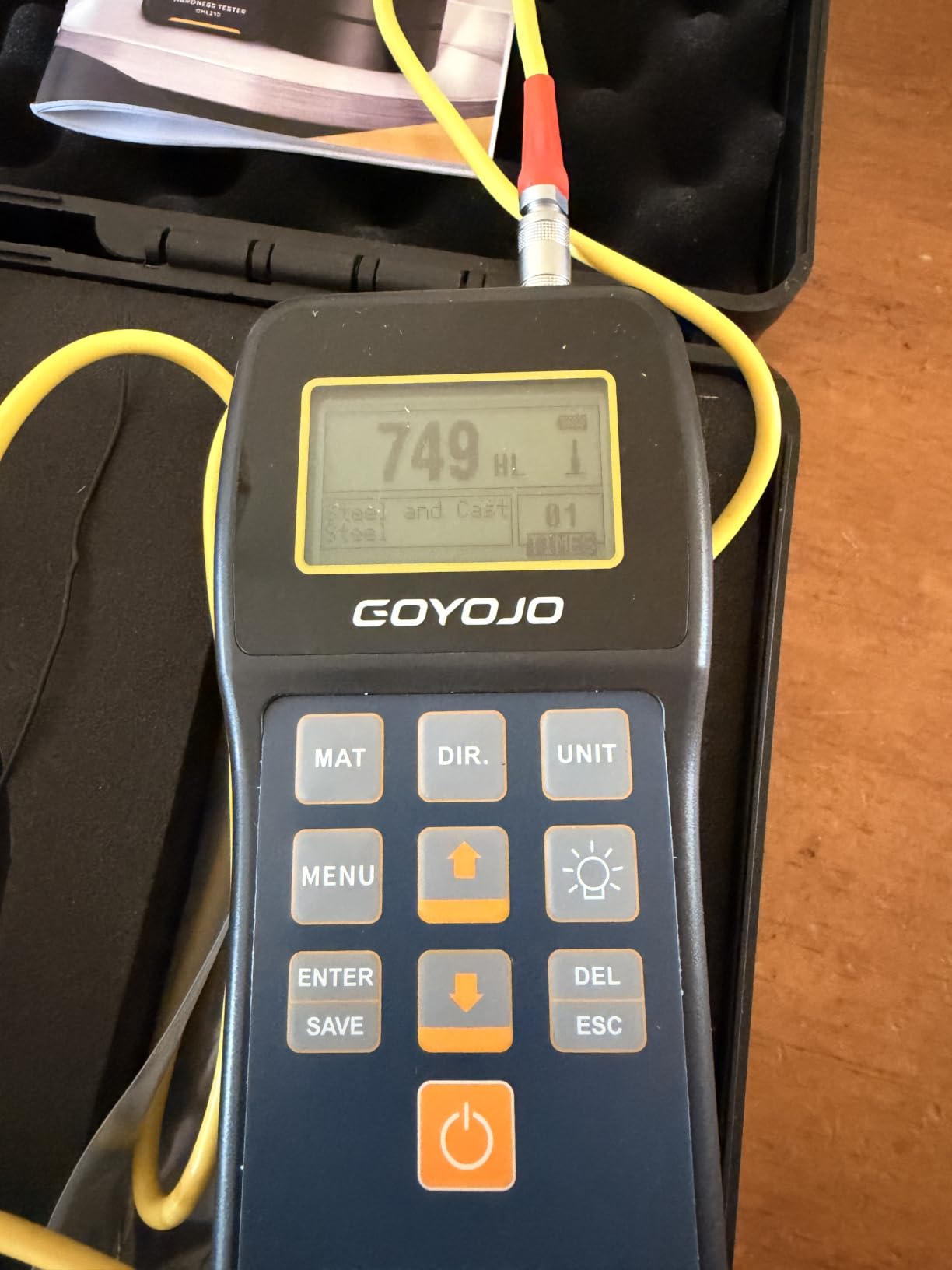 GOYOJO Portable Leeb Hardness Tester -,Hardness Testing Equipment Kit with Test Block, Copper, 7-in-1 HL, HV, HB, HRC, HRB, HRA, HS customer photo 1