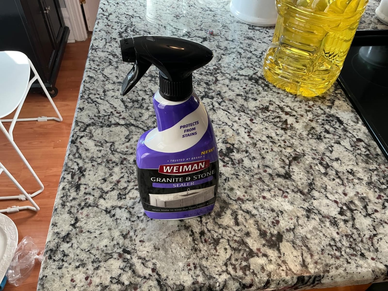 Weiman Granite & Stone Sealer Spray - Protects Kitchen Countertops, Sinks, Showers, Vanities & Floors From Stains - For Granite, Quartz, Marble, Tile, Limestone, Slate - Water Based, 24 oz customer photo 2