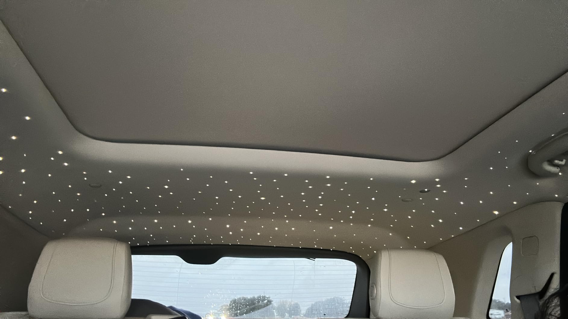 CHINLY Two-Color 1000 piece Twinkle Star Lights Starlight Headliner Kit, APP RGBW Fiber Optic Lights starlights Headliner kit,20W 13.1ft Star Lights for Ceiling roof Home Theater customer photo 2