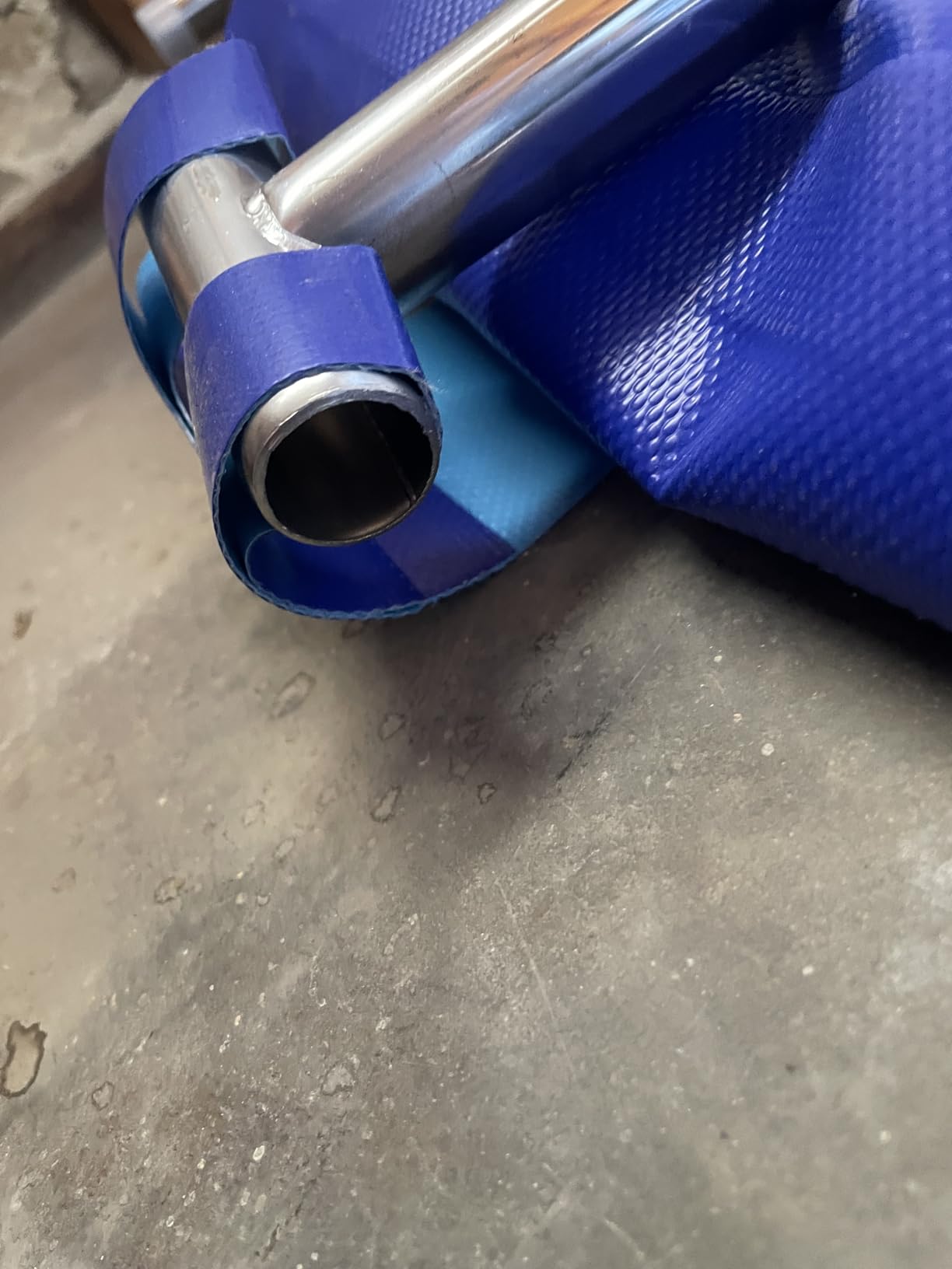 Canvas Above Ground Fish Pond, Foldable Blue Aquarium Pool with Drain Valve customer photo 2
