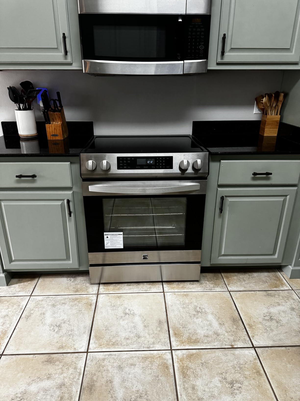 Kenmore 5.6 cu. ft. Electric Induction Range Oven - Stainless Steel | Front Controls, 4 Induction Elements, Turbo Boil, True Convection, Air Fry, Temperature Probe, Self Clean, Storage Drawer customer photo 2