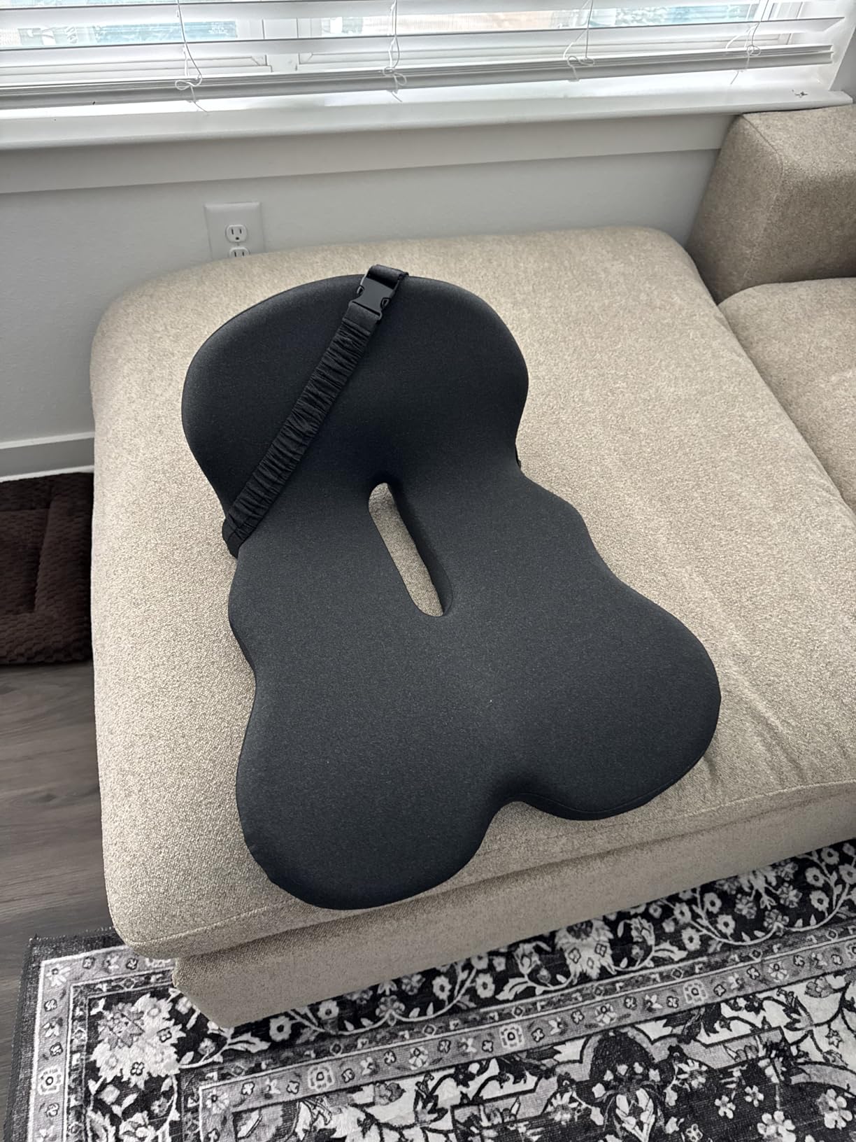 Truck Driver Seat Cushion, Memory Foam L-Shaped Ergonomic Cushion for Office Chairs, Comfort & Support for Long Sitting customer photo 2