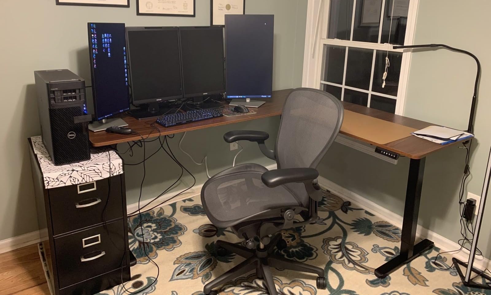 VIVO Real Bamboo 75 x 63 in Corner Standing Desk, DESK-E3CTBO-75 customer photo 1