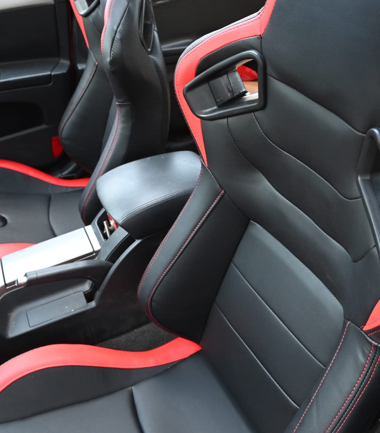 2 Pcs Car Racing Seats, PVC Leather Bucket Seats, Sports Seats, Black customer photo 1
