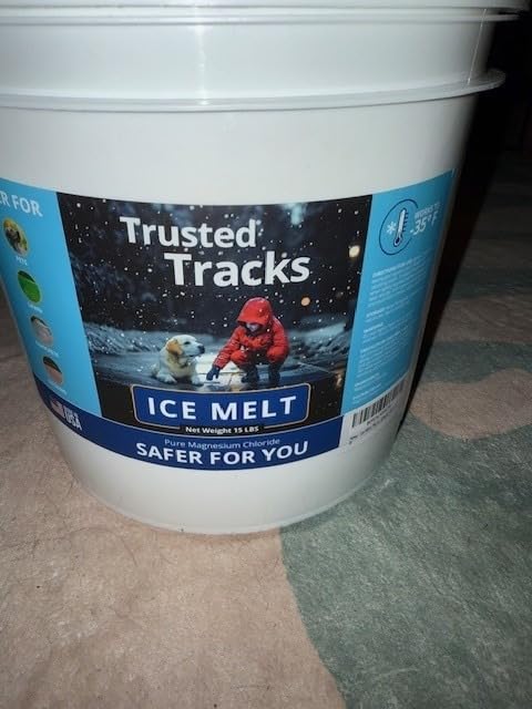 FIREKI Ice Melt, Pet Safe Ice Melt, 15 LBS Premium Snow Melter, Pure Magnesium Chloride, Safer for Pets, Concrete, Effective to -35 F, 15 lb customer photo 2