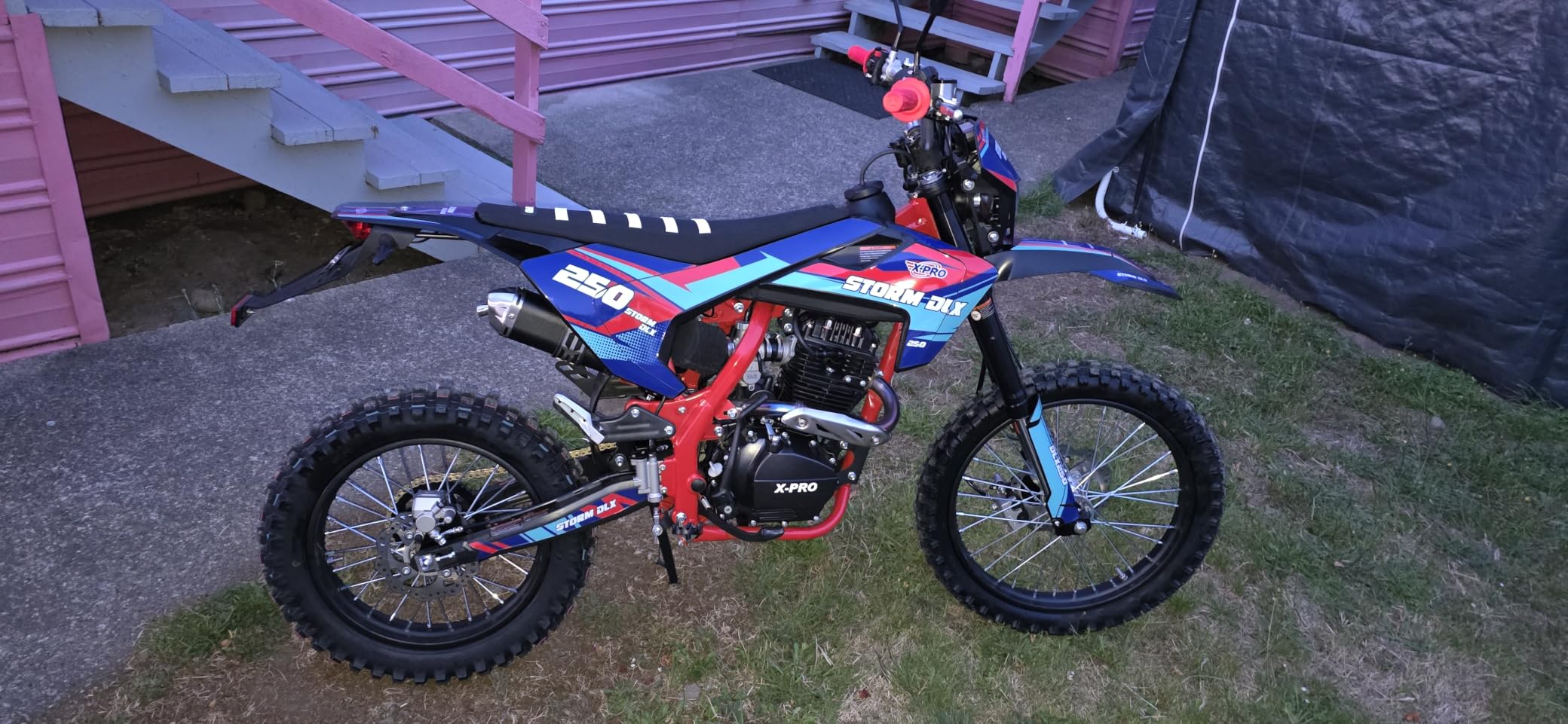 X-PRO Storm DLX 250 Dirt Bike with Zongshen Brand Engine 5-Speed Manual Transmission, Electric/Kick Start! Big 19