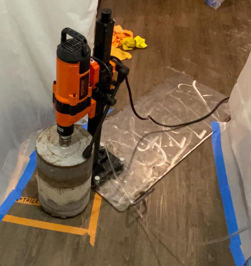 VEVOR Core Drill Machine 0.8-11.8in Drilling Diameter Diamond Core Drill | 3500W 110V Rugged Concrete Core Drill with Stand and Core Drill Bit, Wet and Dry Use for Concrete Brick Marble customer photo 1