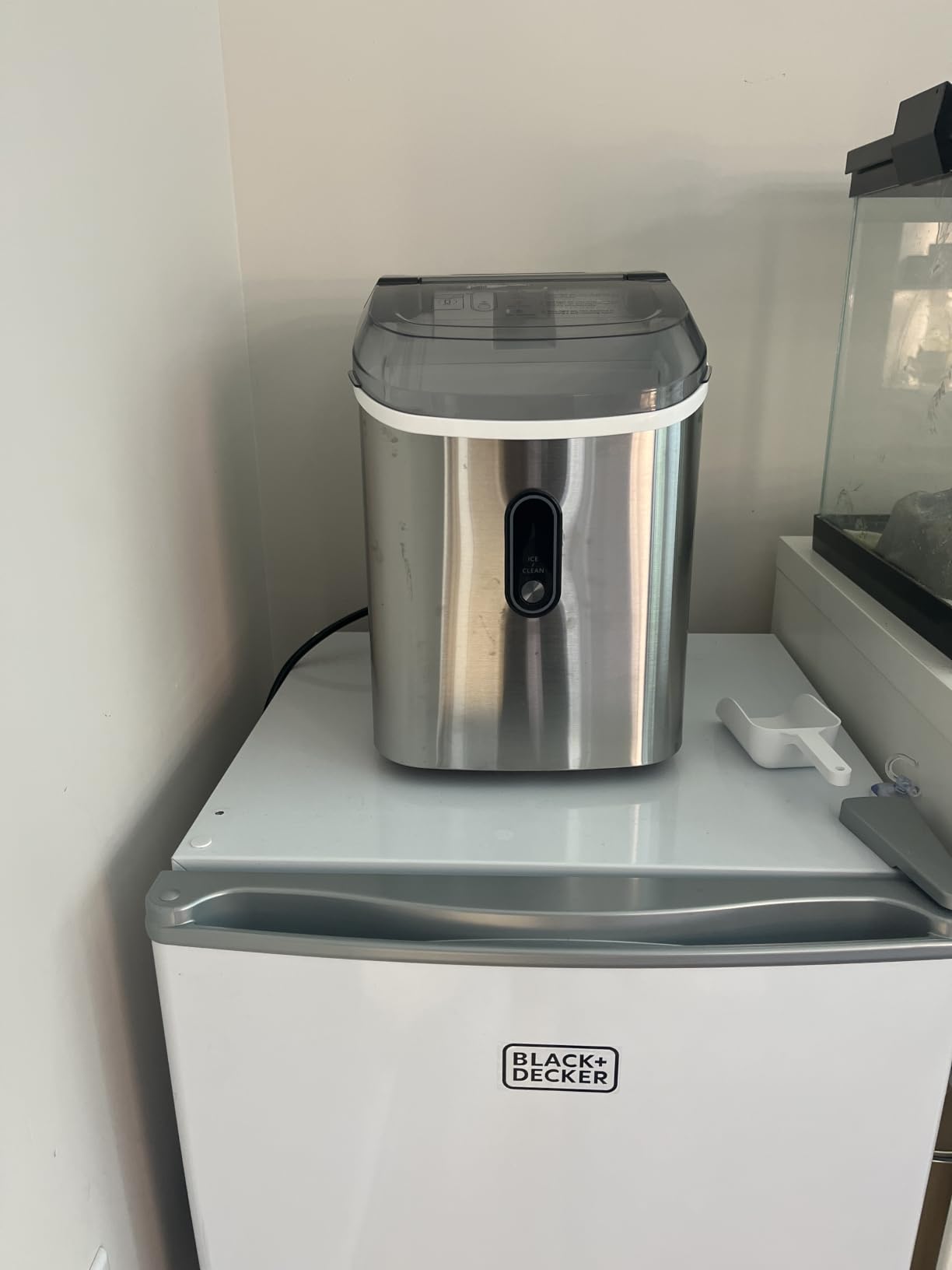 Silonn Nugget Ice Maker Countertop, Pellet Ice Machine with Self-Cleaning Function, Sonic Ice Maker Produces 36lbs of Chewable Ice in 24 Hours, Ideal for Home Kitchen and Office (Stainless Steel) customer photo 1