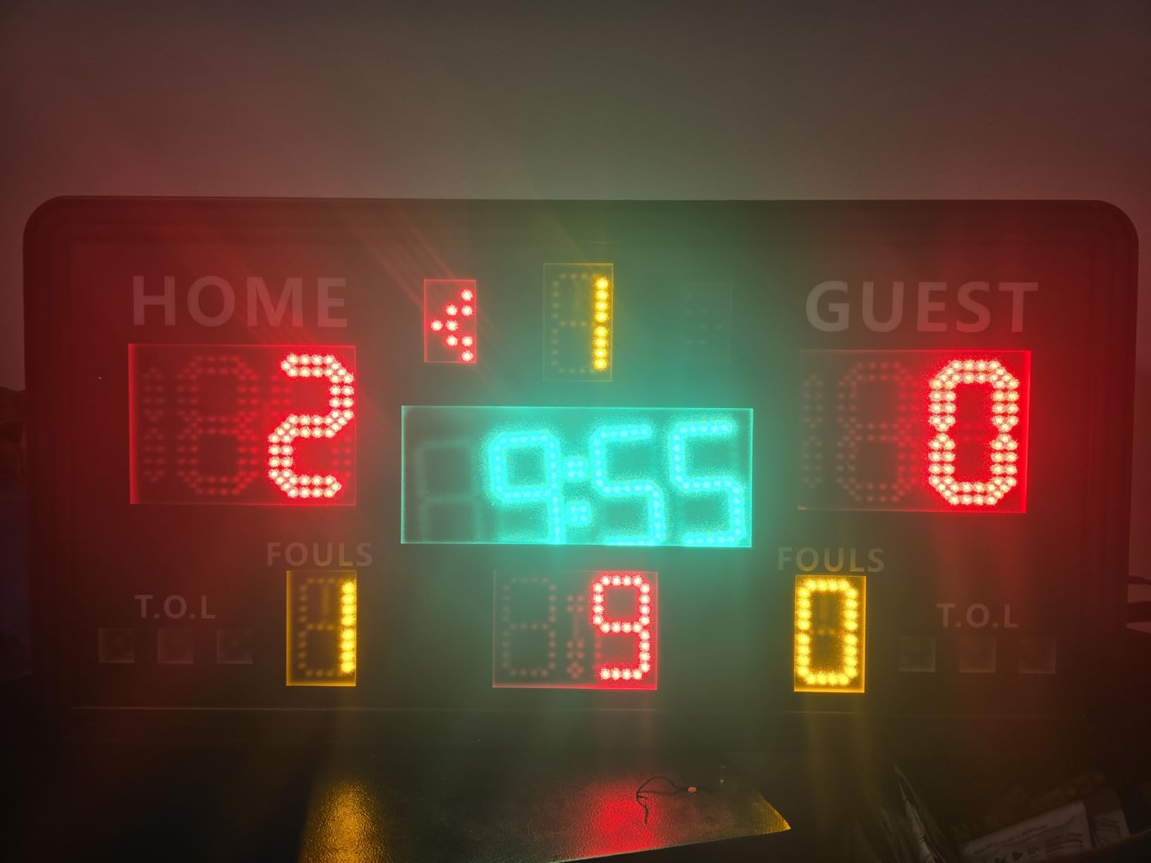 Large Electronic Scoreboard with Shot Clock Control,Panel Contorl customer photo 1