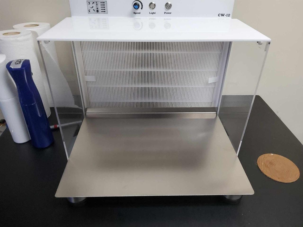Upgraded Laminar Flow Hood with H13 Filter Calm Wind 17“x13” FFU Fan Filter Unit for Laboratory, Clean Room, Mushroom Inoculation Room Mycology Supplies Dual Fan Air Filtration System customer photo 2