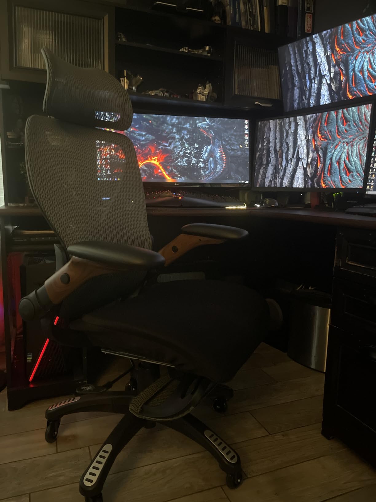 ELABEST X100 Ergonomic Mesh Office Chair with Footrest, Big and Tall Hone Desk Chair with 5D Flip-Up Arms, Adjustable 3D Lumbar Support,Gaming & Executive Computer Chairs customer photo 1