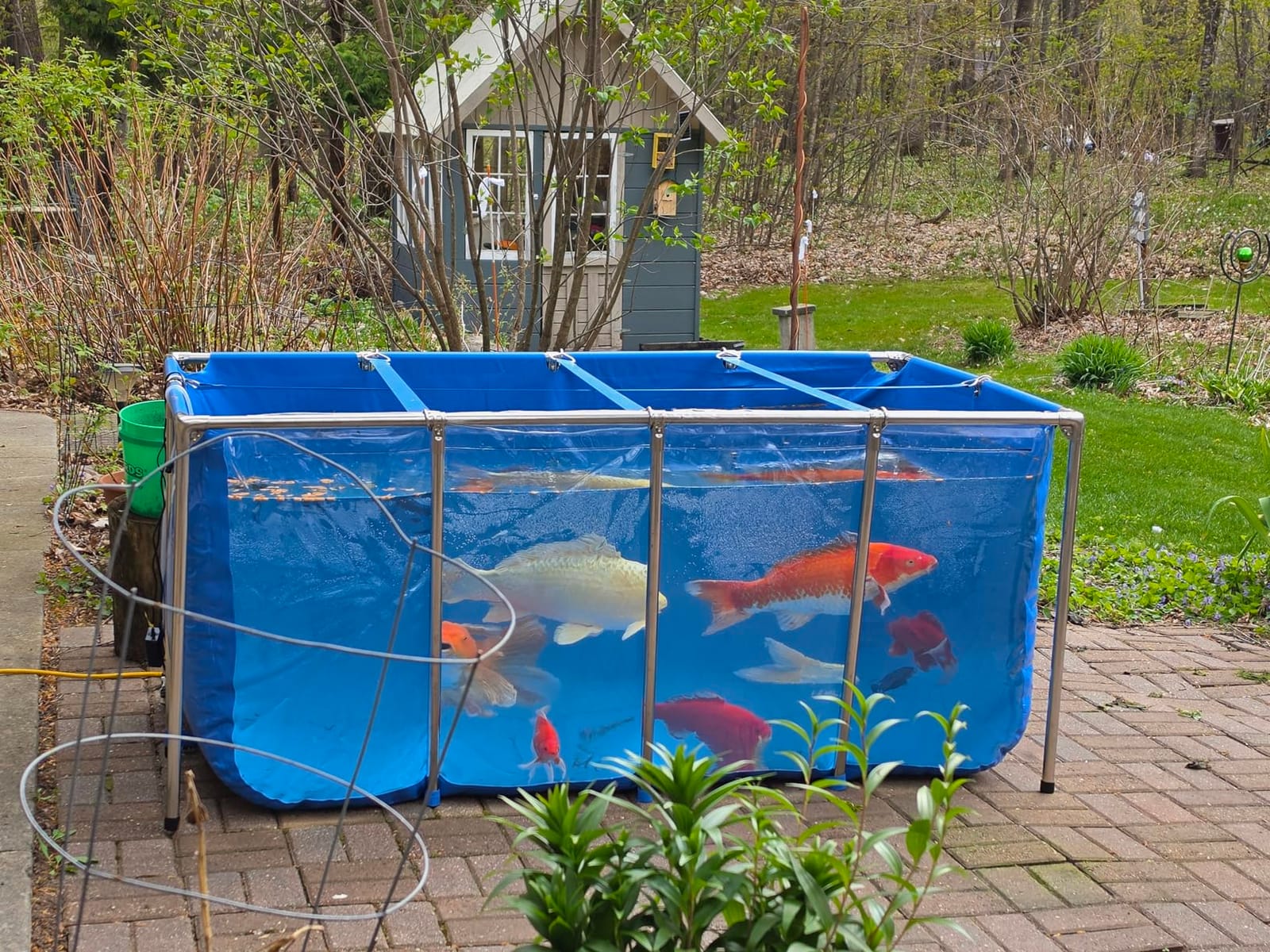 PVC Fish KOI Aquarium Tank w/ Clear View Panel(70.9