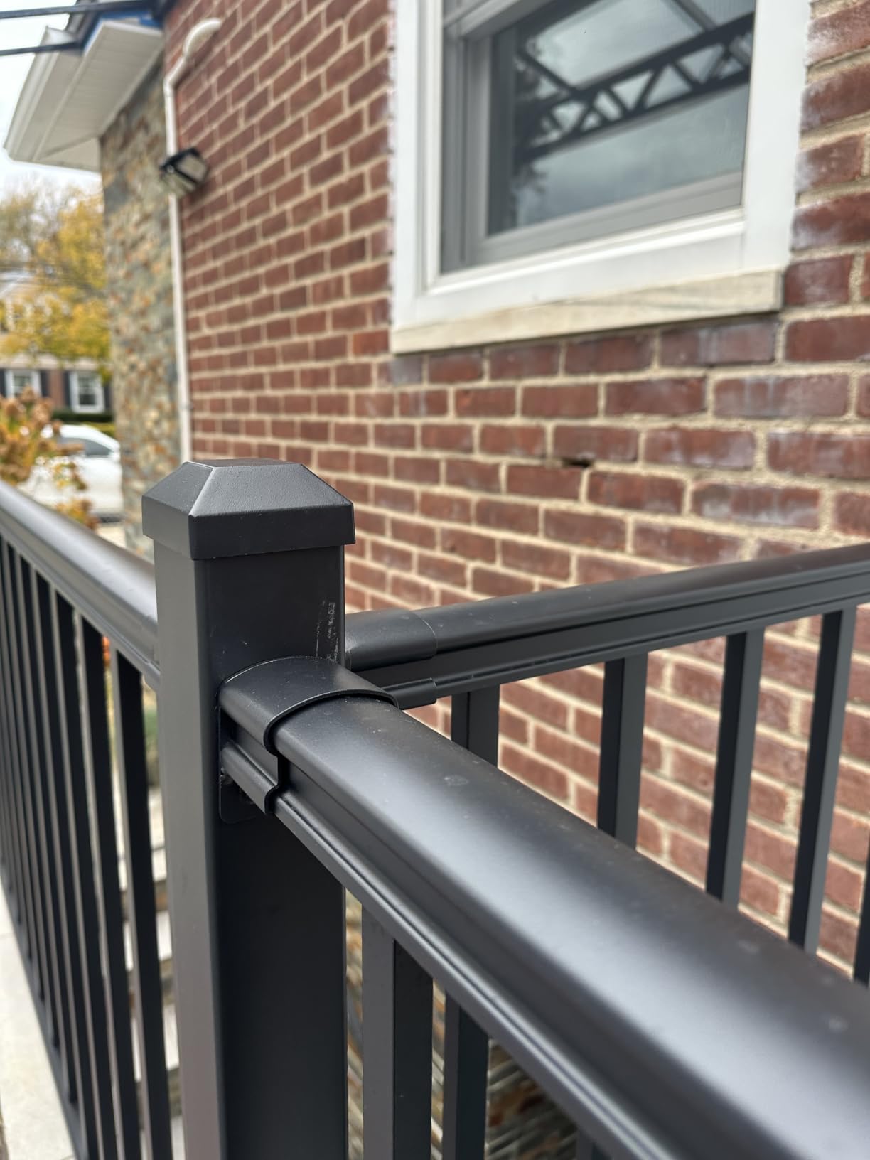 Egadis 1 Pack 36 in x 6 ft Modular Aluminum Porch and Deck Railing Kit | Pioneer in Modular Aluminum Railing Kit, ASTM Certified, Textured AAMA2604 Finish for Deck, Porch & Balcony (1 Post, 1 Panel) customer photo 2