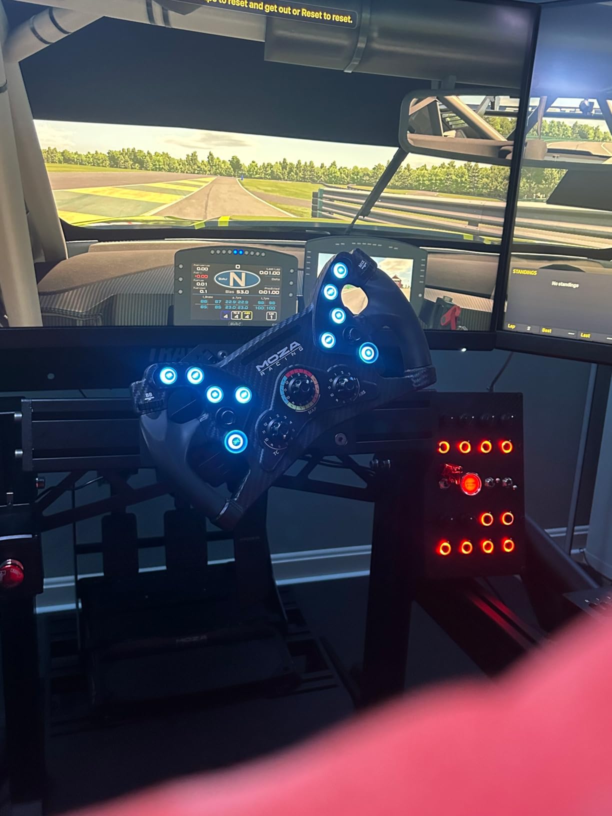 Sim Racing Button Box Programmable Button Simulation Racing Control Box with Rotary Encoders, Momentary Push Buttons, Carbon Fiber Panel, Metal Housing, for Truck Simulator PC, Plug and Play customer photo 1