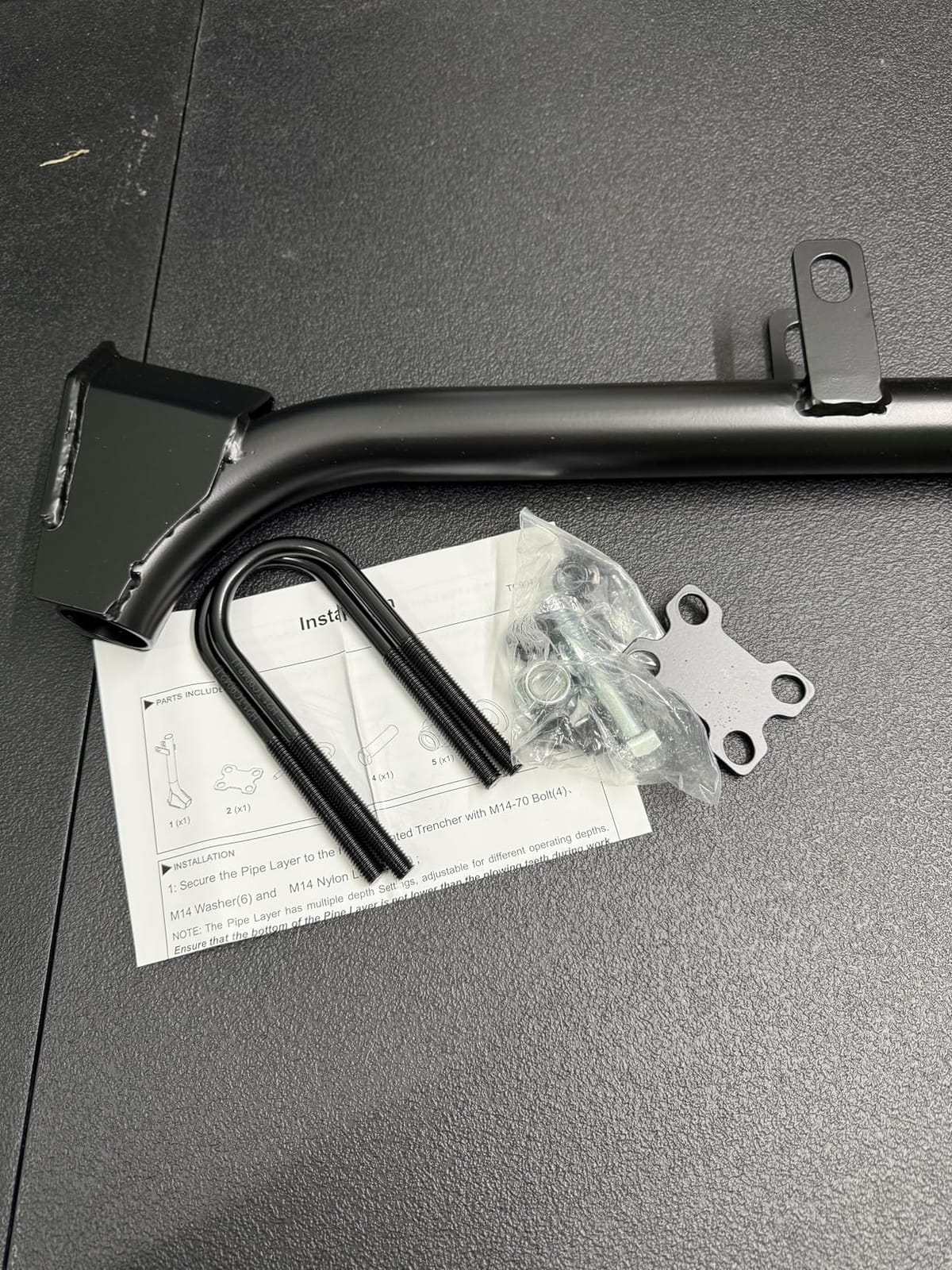 Pipe Layer Attachment Fits Hitch Mounted Ripper Trencher Accessories, Flexible Pipe Layer Fits Any 3-Point Ripper Hitch Lawn Subsoiler for ATV UTV Tractor, Light Duty Max Dia 1.18