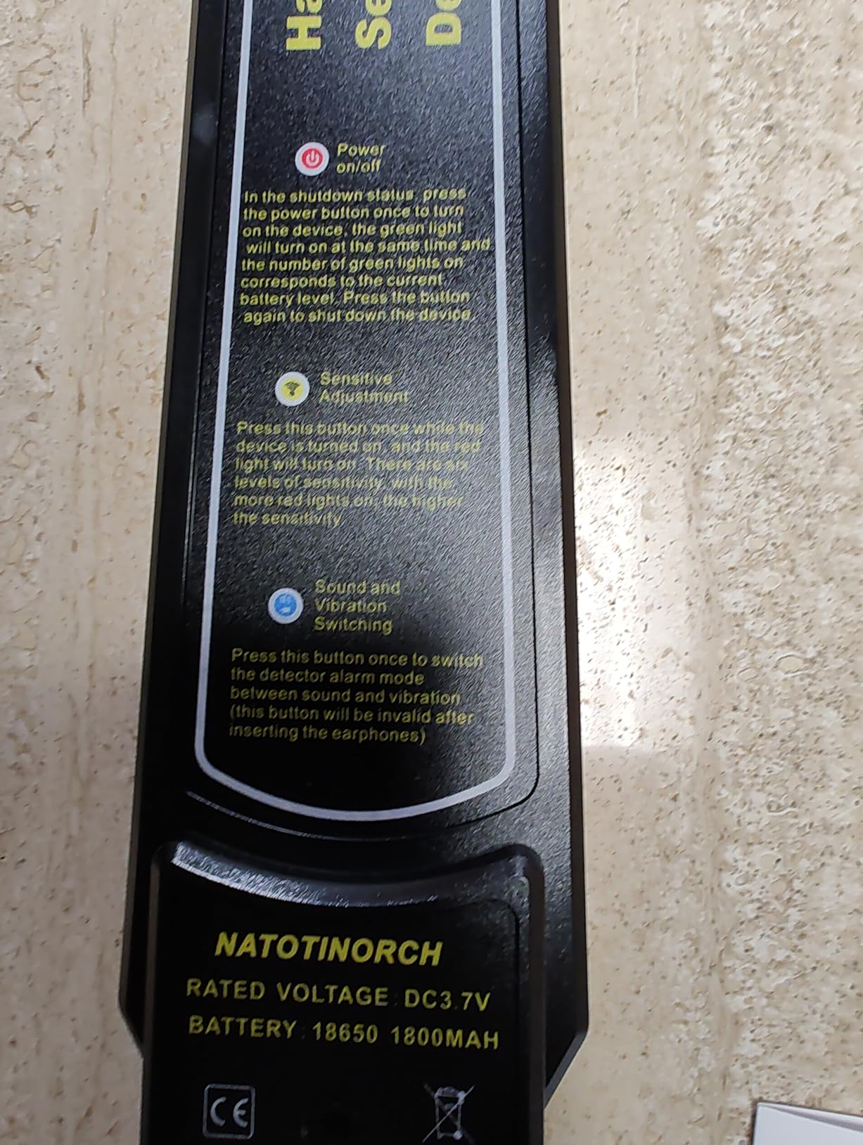 Metal Detector Wand Rechargeable,Detects All Metals for Security Inspection customer photo 1