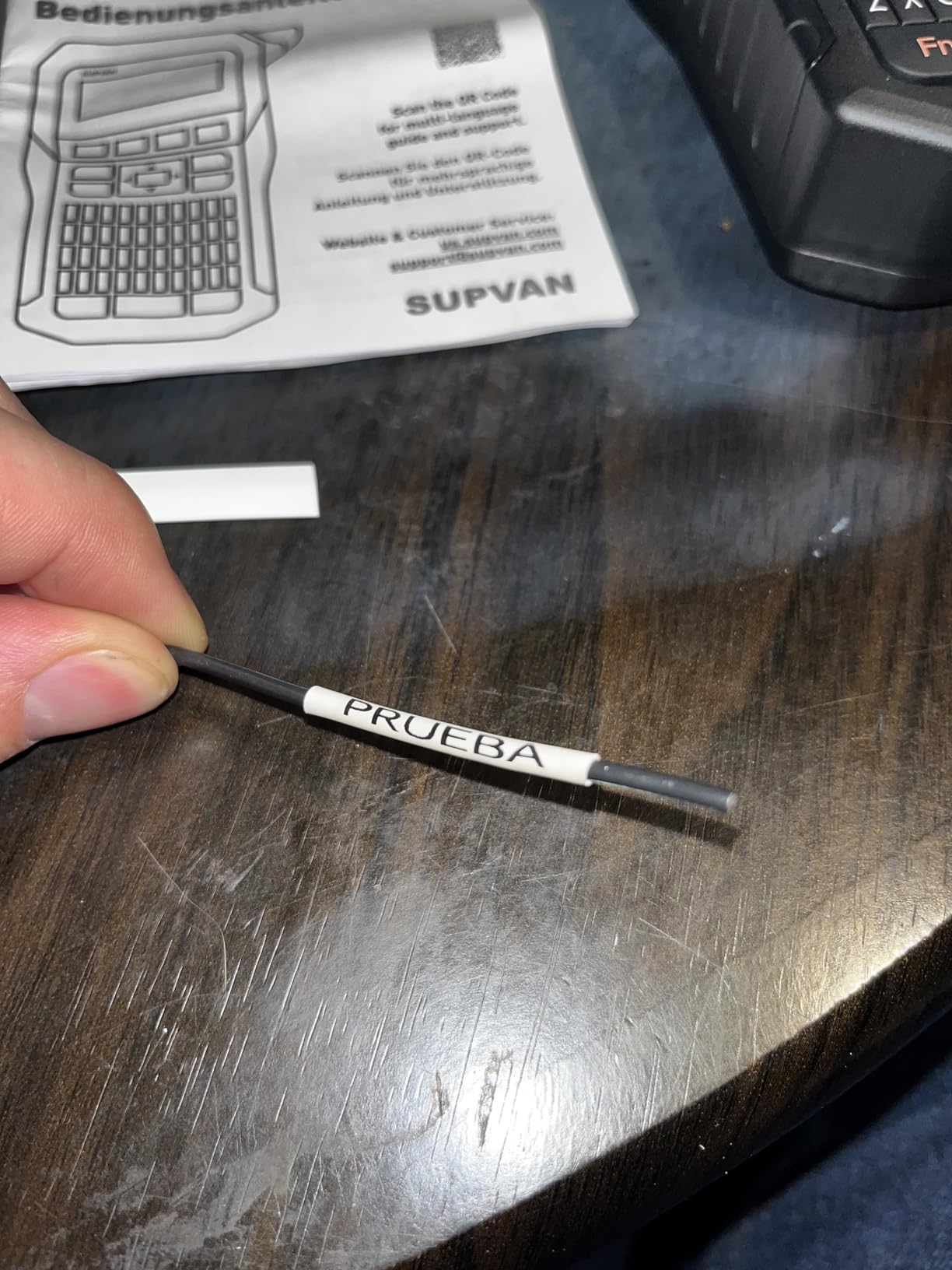 SUPVAN G15M Mini Portable Label Maker Machine with Heat Shrink Tube customer photo 1
