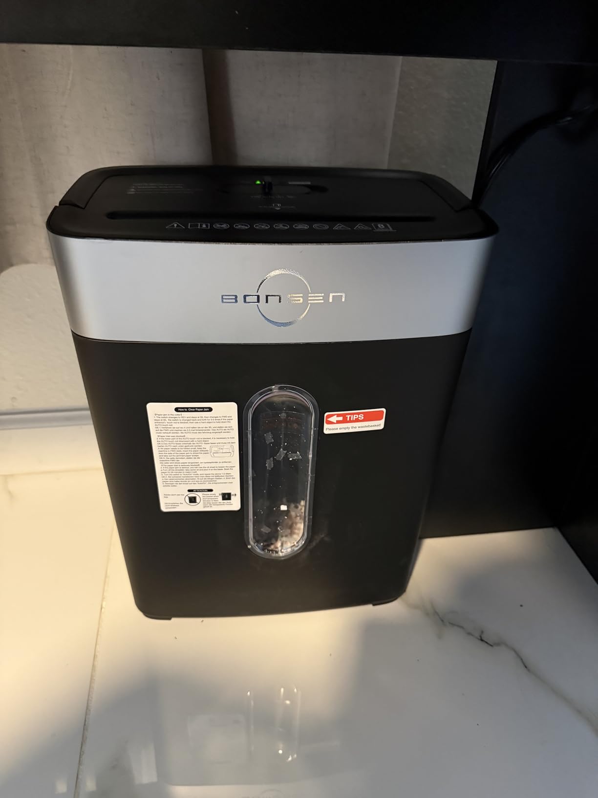 Bonsen 10-Sheet Cross Cut Paper Shredder for Home Office Heavy Duty customer photo 1