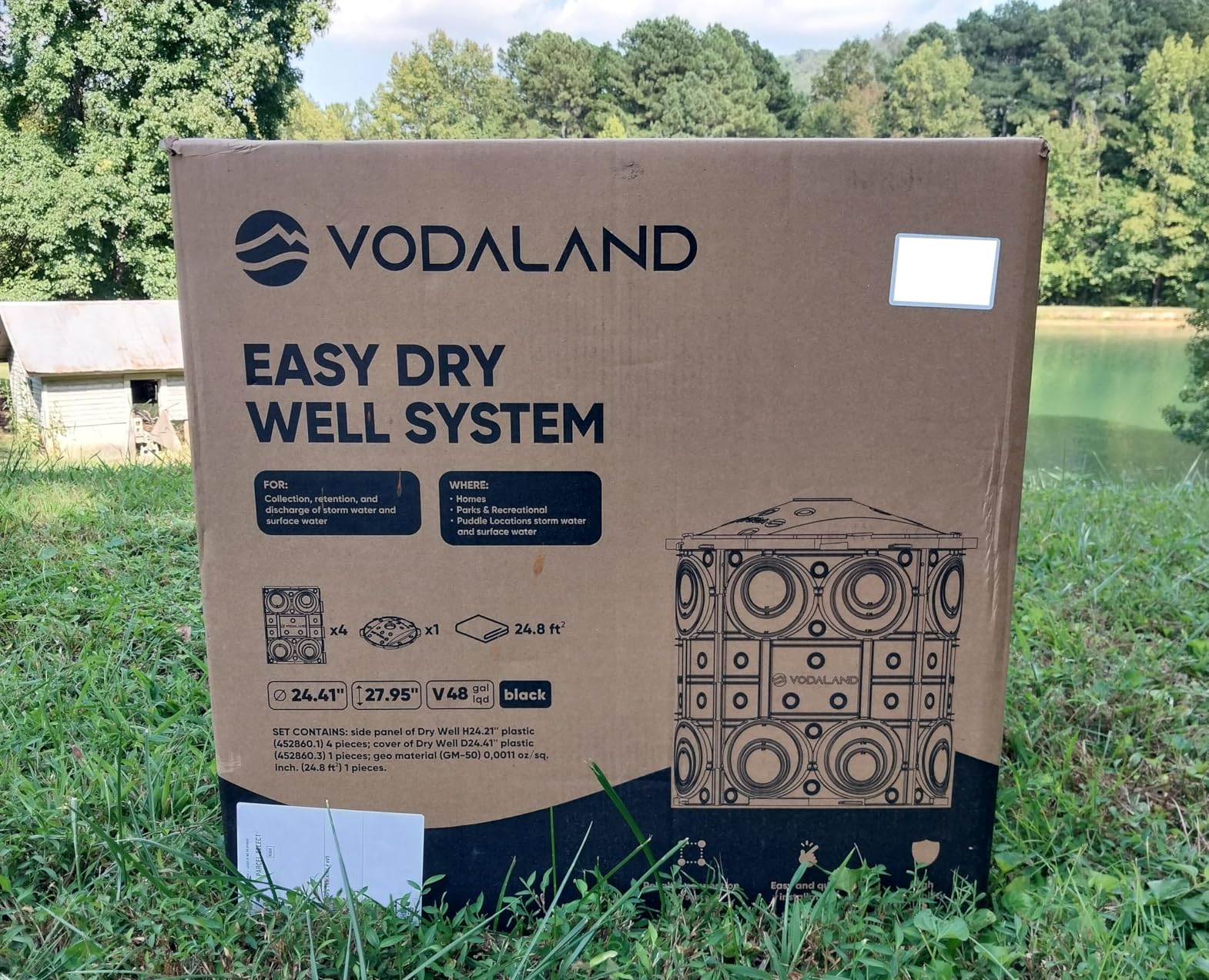 Vodaland- Easy Stormwater Dry Well - Heavy-Duty Modular Drainage Solution with Reinforced Panels, Prevents Flooding & Promotes Groundwater Recharge, Rain Collection, Ideal for Yards & Commercial Use customer photo 1
