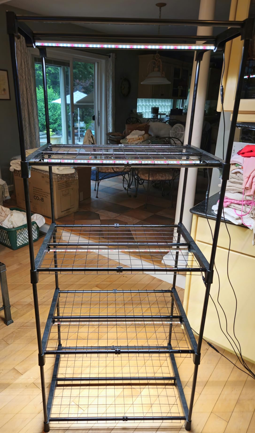 Mushroom Grow Tent with 6500K LED Light & Timer, 4-Tier Shelves customer photo 1