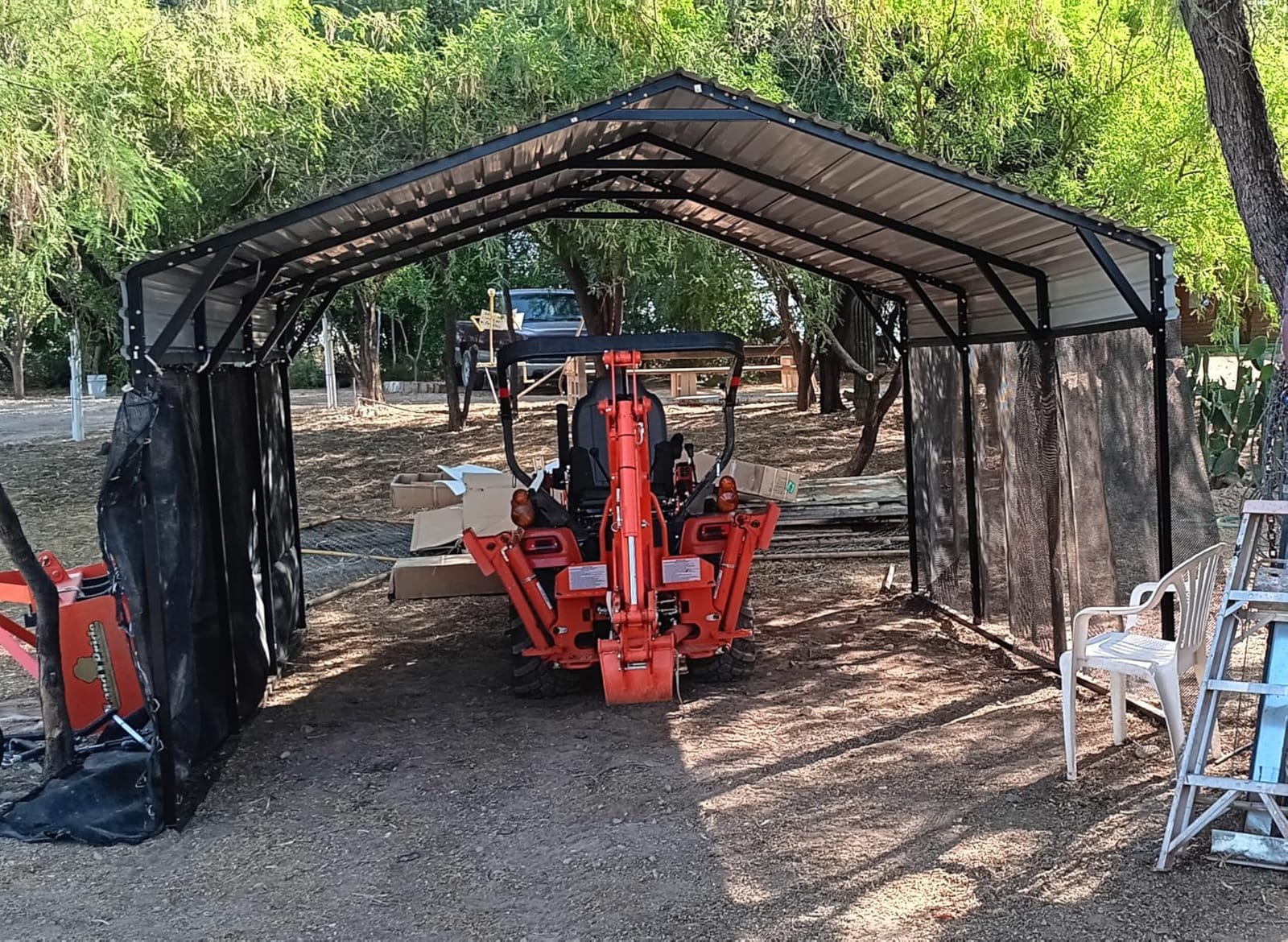 GarveeLife 13 ft x21 ft x11 ft Oversized Metal Carport, Steel Heavy Duty Carport for All-Weather, Permanent Shelter for Bass Boats, Pickup Trucks, and Tractors, N.W. 660 LBS customer photo 2