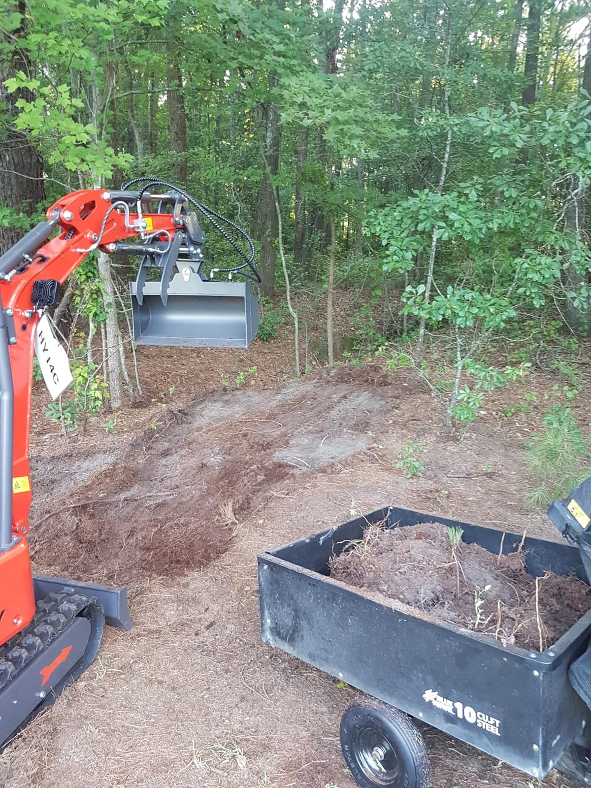 1.4 Ton Mini Excavator 13.5HP Gas Digger with Canopy & Swing Boom. customer photo 1