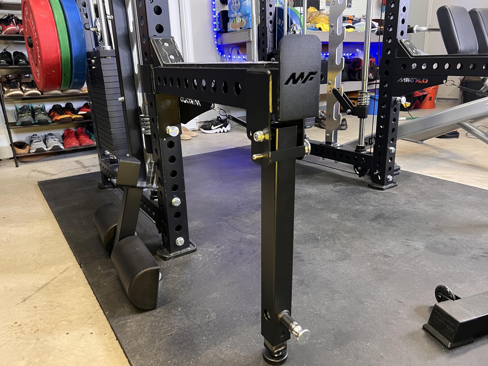 Mikolo Anubis-2.0 Smith Machine with Weight Stack, 3x3 All-in-One Power Cage with LAT Pulldown & Cable Crossover, 3200LBS Multi-Function Trainer with Aluminum Pulley System for Fitness Home Gym customer photo 1