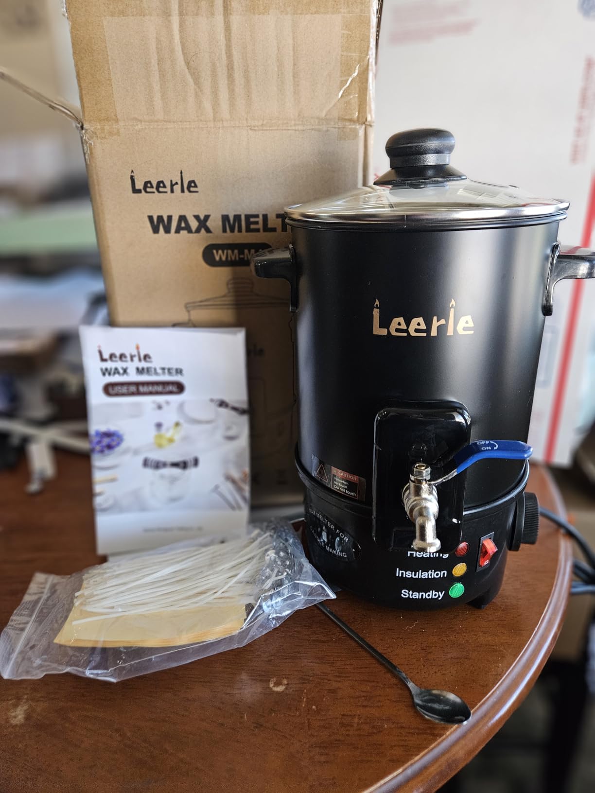 Leerie M4 8Lbs Wax Melter for Candle Making – Heating Core Brass Spout & Temp Control, No Clog, Easy to Clean – Electric Wax Melting Pot for DIY Candle Makers & Beginners customer photo 2
