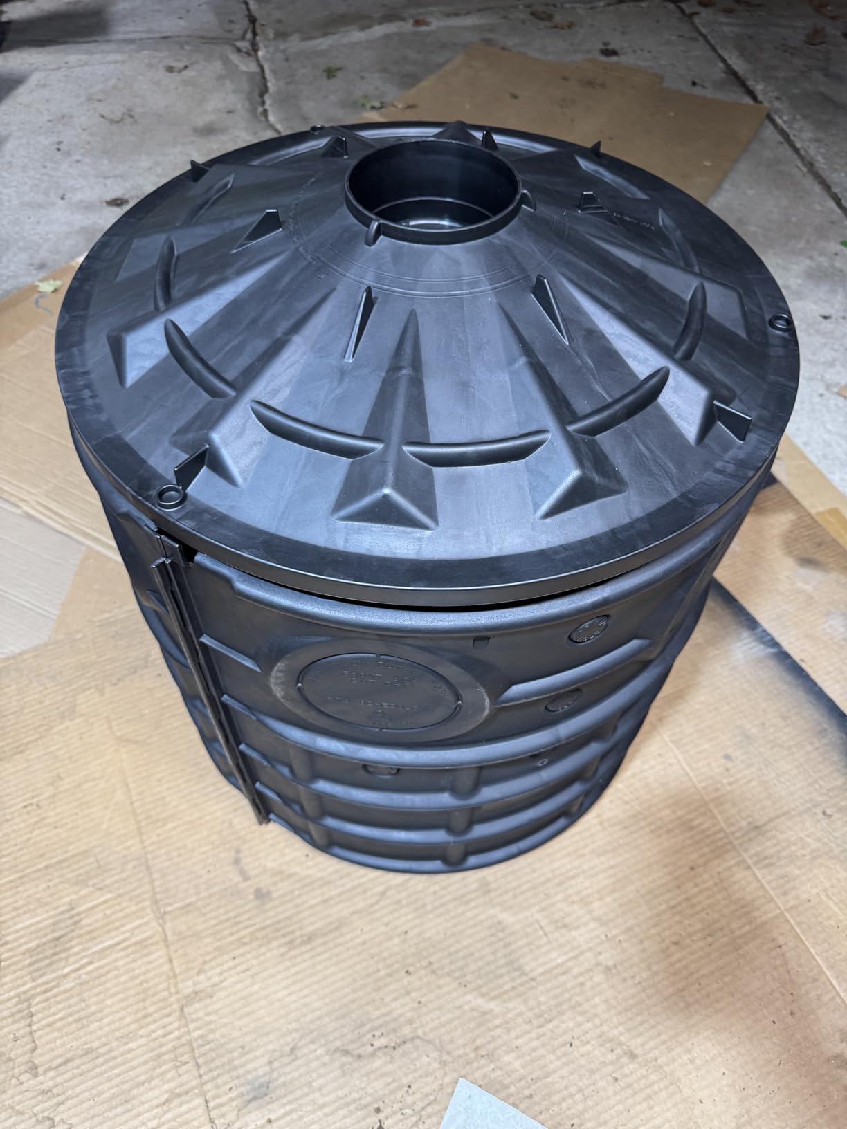 EJWOX 50 Gallon Stormwater Dry Well, Heavy Duty Catch Basin with Reinforced Fiberglass HDPE, Ribbed Structure, No-Tool Assembly, Underground Drainage System for Yard & Driveway customer photo 2