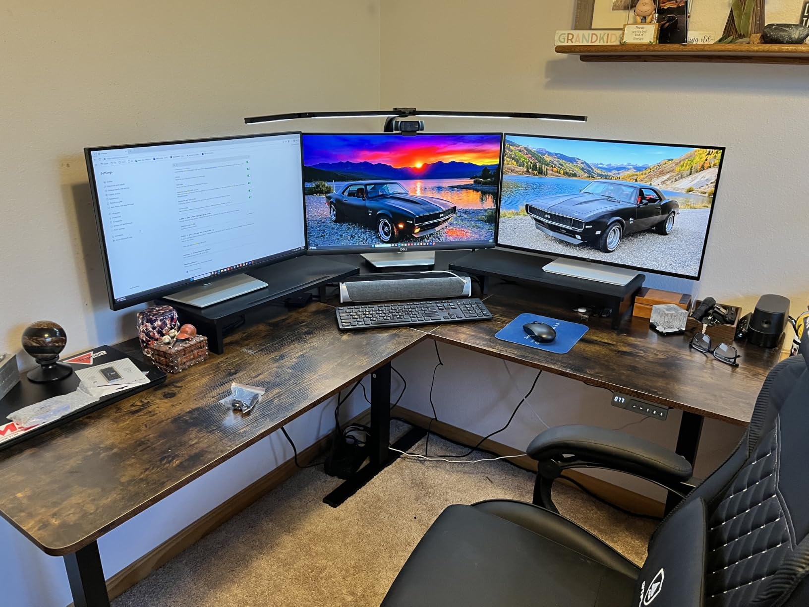 SIAGO L-Shaped Standing Desk - 63 x 55 Inch Adjustable Corner Standing Desk with Charging Station - L Shape Sit Stand Table with Memory Controller, Splice Board for Home Office customer photo 2