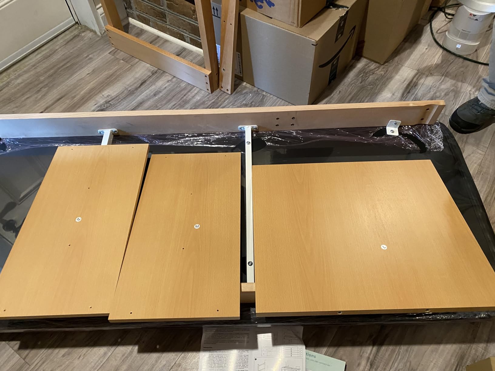 Medical Examination Table with Wooden Base, Navy Blue Padded Surface, (Black) customer photo 1
