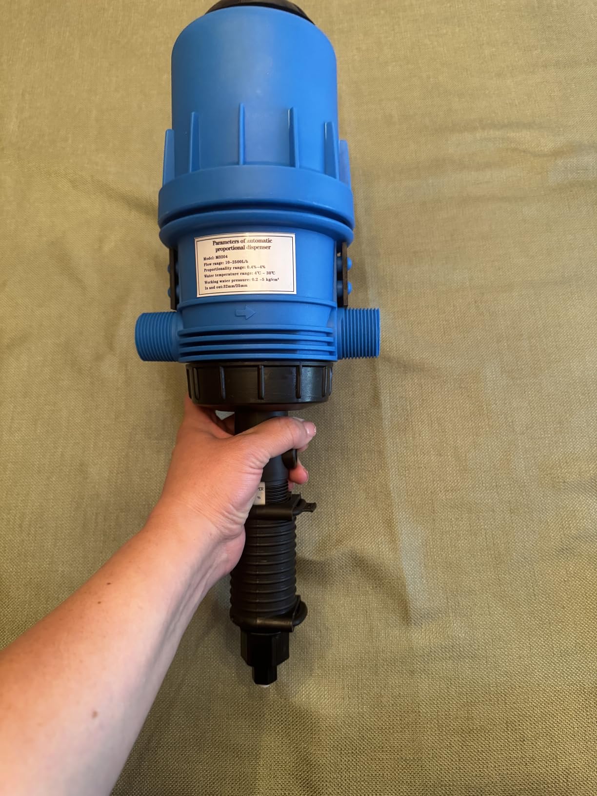 0.4%-4% Adjustable Fertilizer Injector for Drip Irrigation - Automatic Chemical Liquid Dosing Pump, 2.2-13 Gallons/H Flow Rate customer photo 1